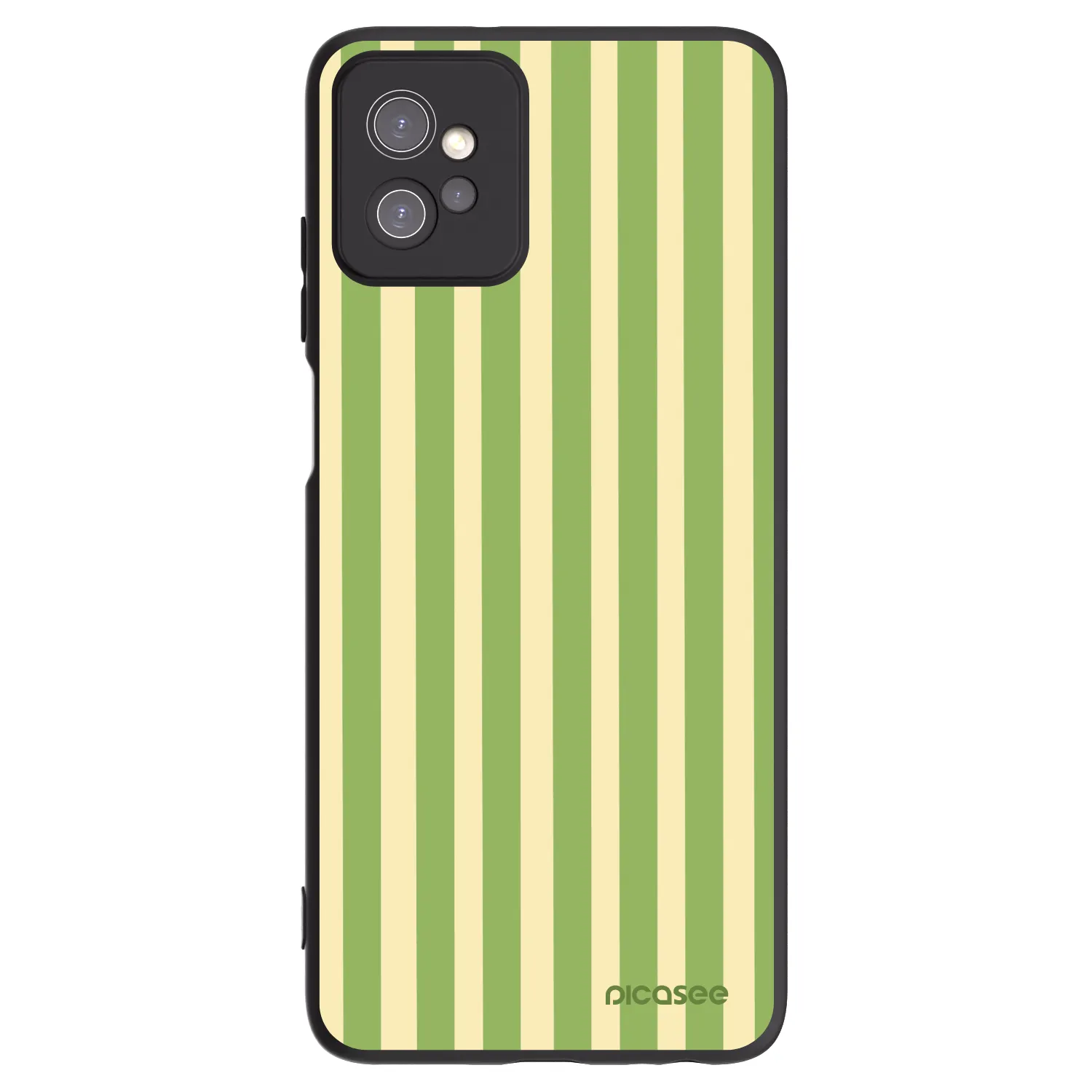 Picasee crna silikonska maskica za Motorola Moto G32 - Lines Matcha