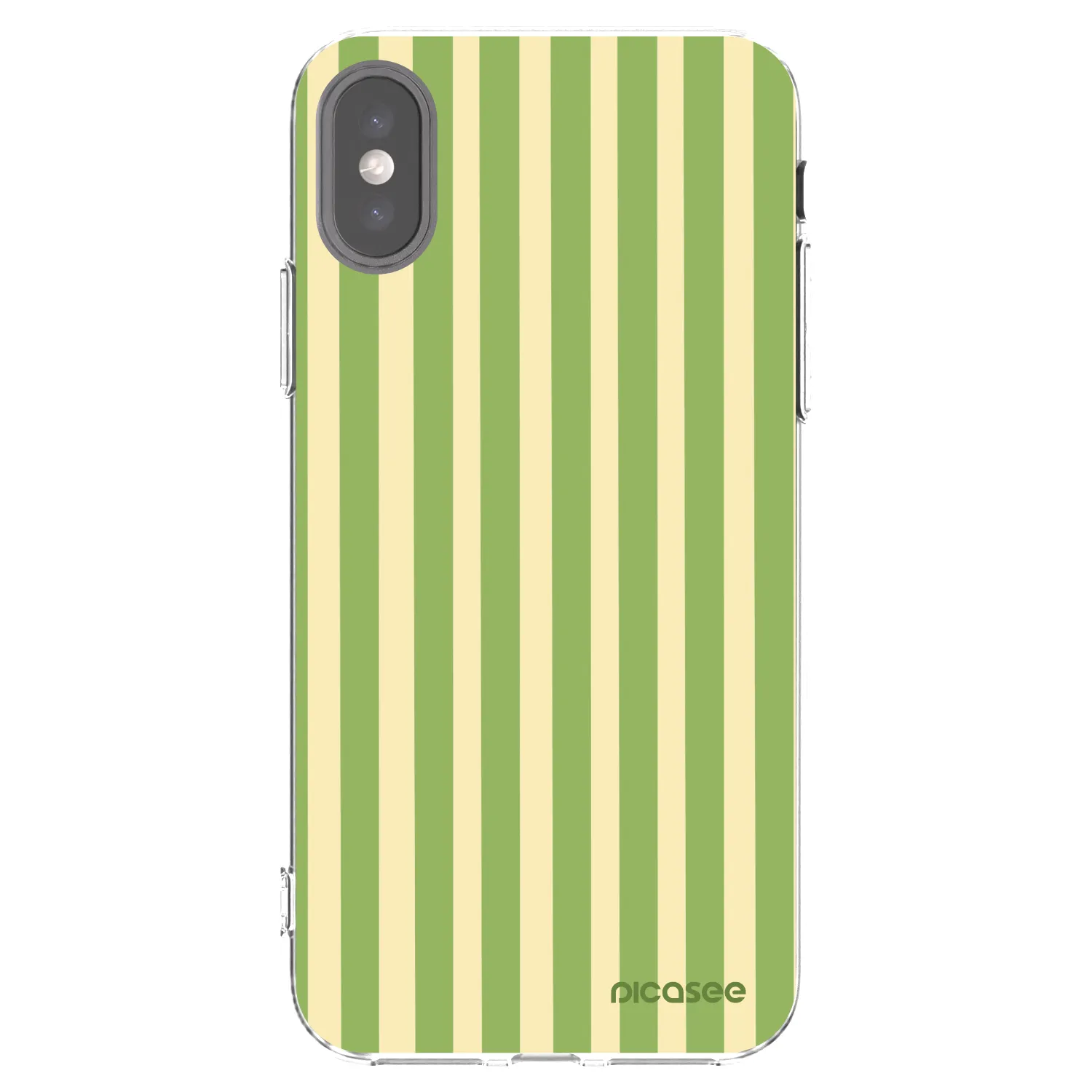 Picasee silikonska prozirna maskica za Apple iPhone X/XS - Lines Matcha