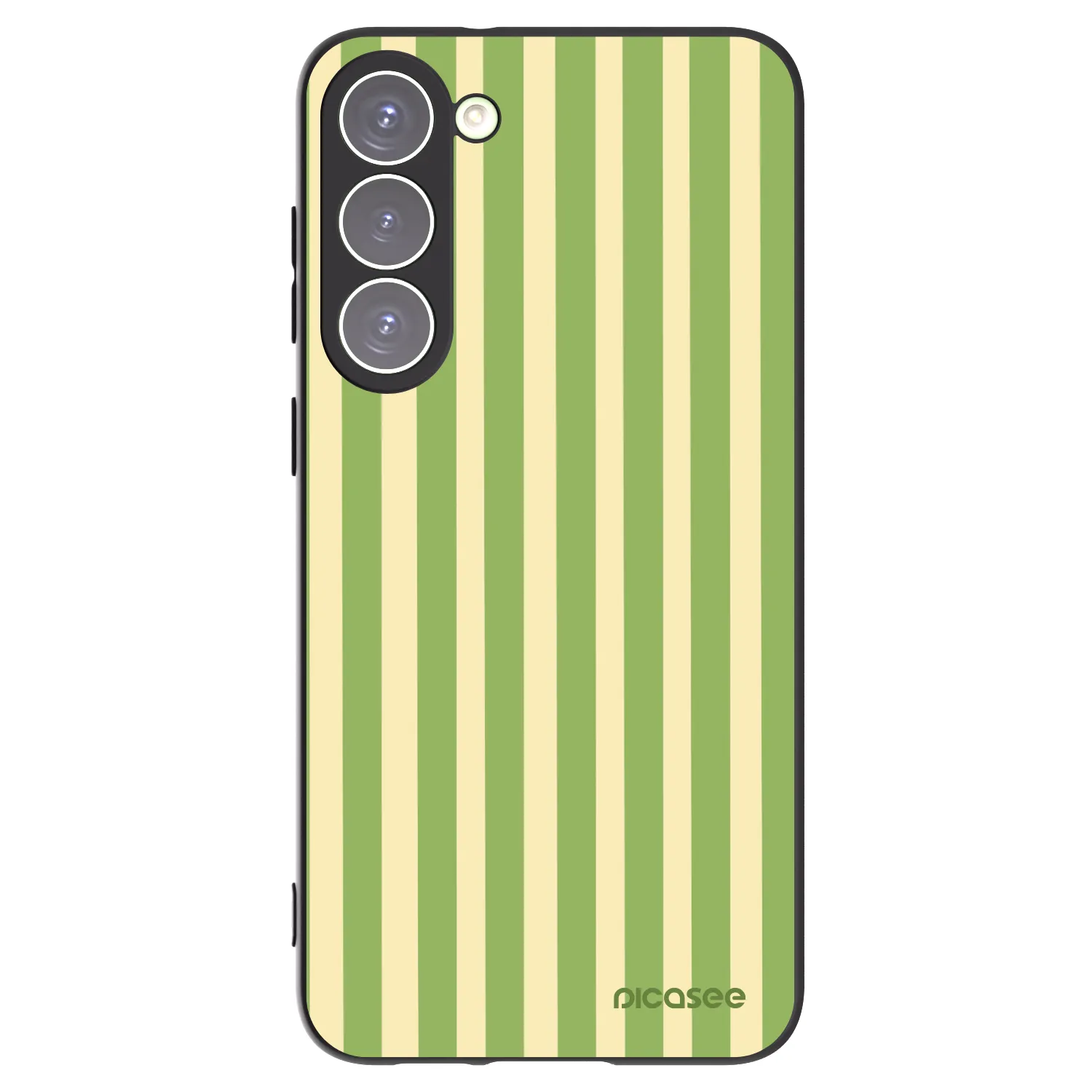 Picasee crna silikonska maskica za Samsung Galaxy S23+ 5G - Lines Matcha
