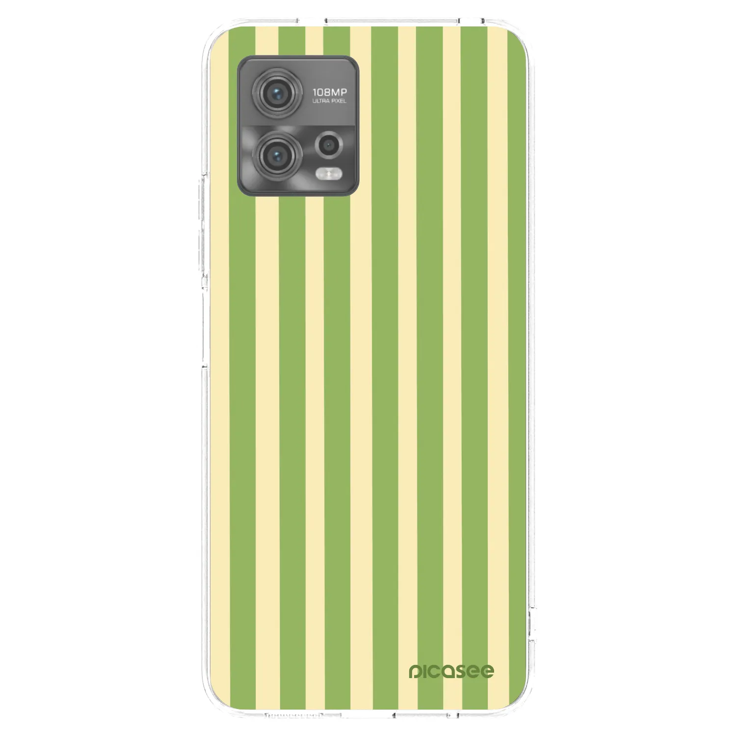 Picasee silikonska prozirna maskica za Motorola Moto G72 - Lines Matcha