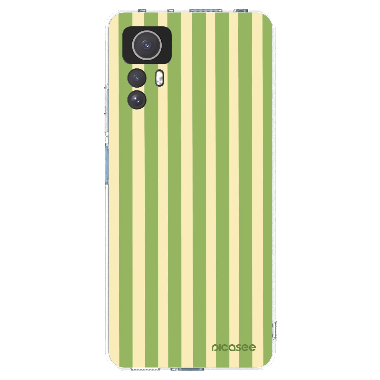 Picasee silikonska prozirna maskica za Xiaomi Redmi Note 12S - Lines Matcha
