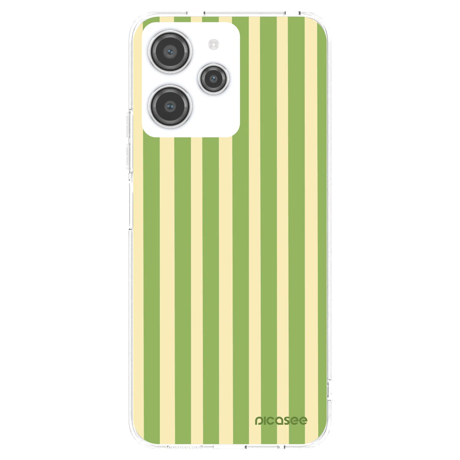 Picasee silikonska prozirna maskica za Xiaomi Redmi 12 4G - Lines Matcha