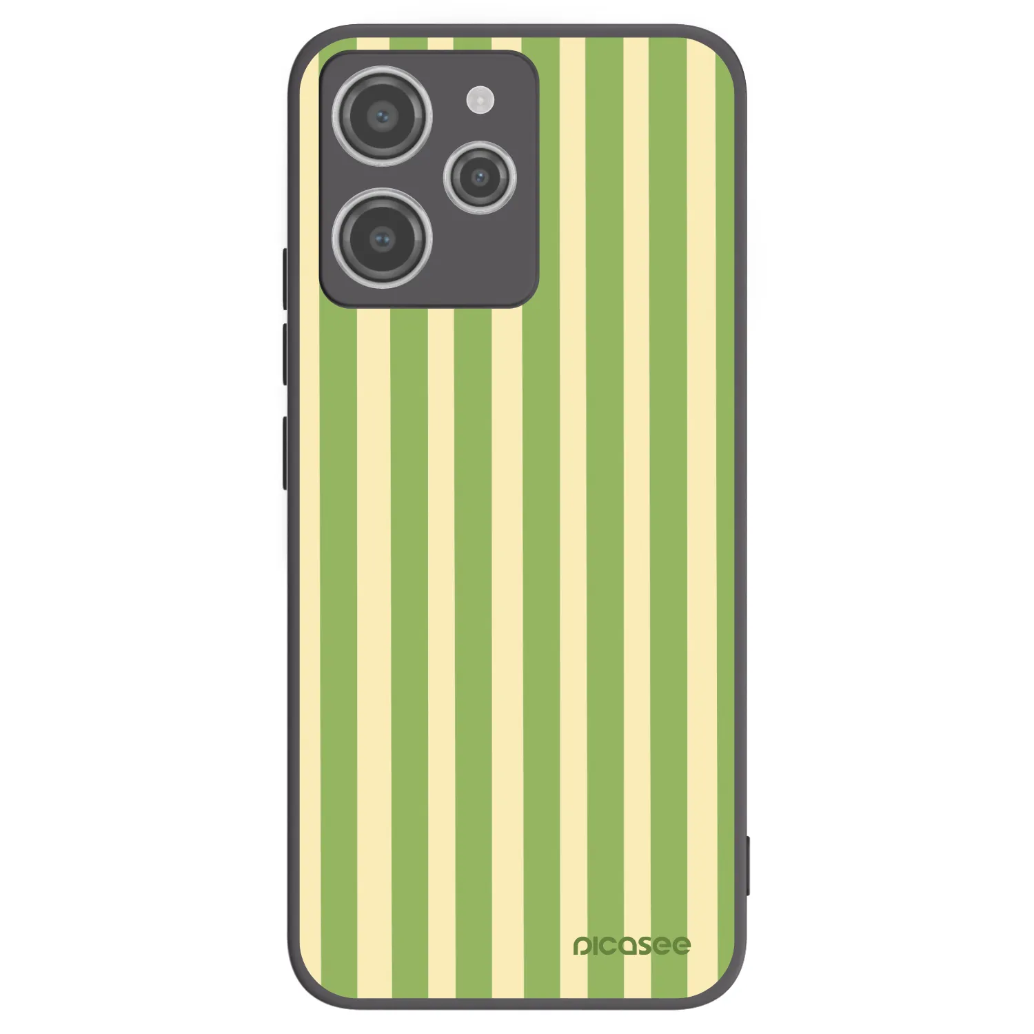 Picasee crna silikonska maskica za Xiaomi Redmi 12 4G - Lines Matcha