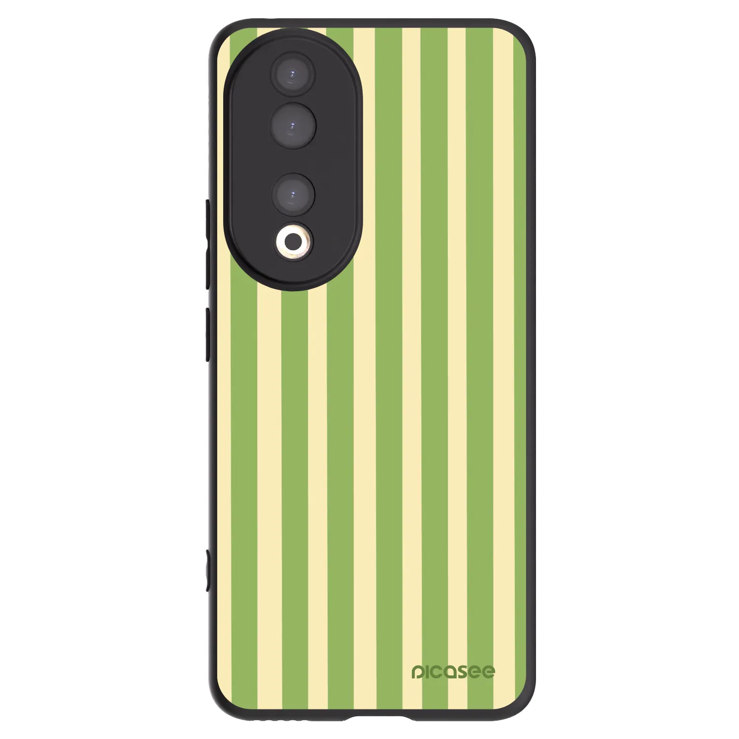 Picasee crna silikonska maskica za Honor 90 5G - Lines Matcha