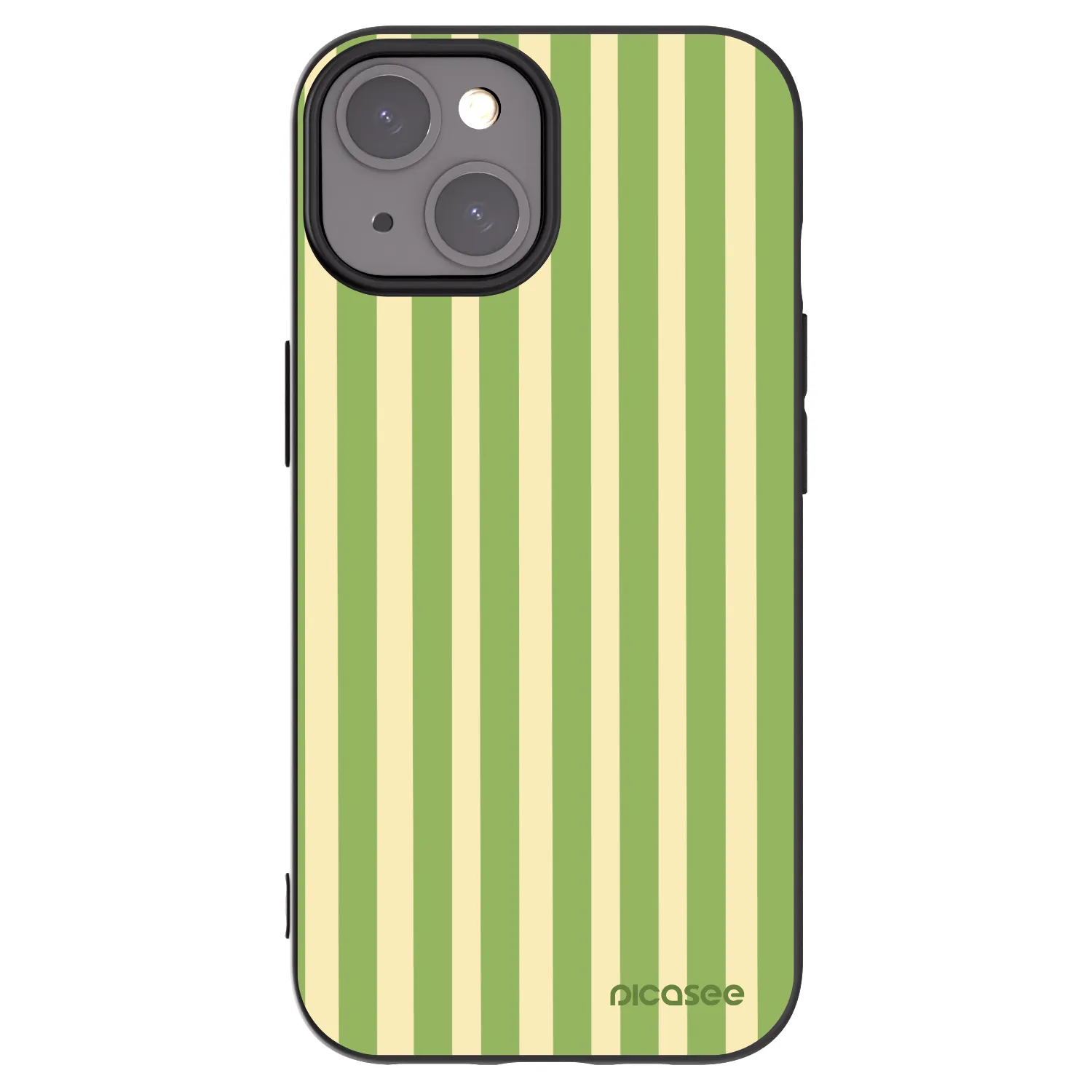 Picasee crna silikonska maskica za Apple iPhone 15 - Lines Matcha