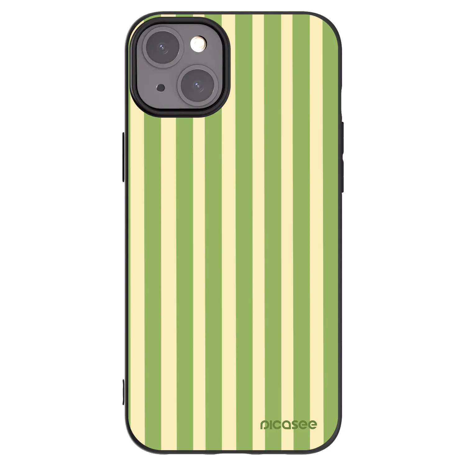 Picasee crna silikonska maskica za Apple iPhone 15 Plus - Lines Matcha