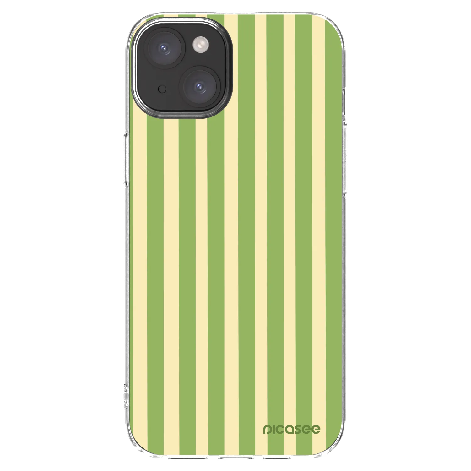 Picasee silikonska prozirna maskica za Apple iPhone 15 Plus - Lines Matcha