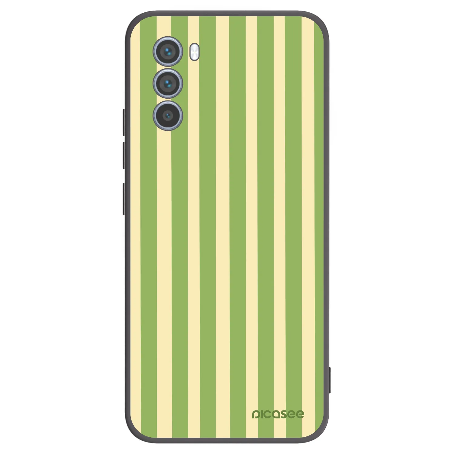 Picasee crna silikonska maskica za Motorola Moto G62 - Lines Matcha