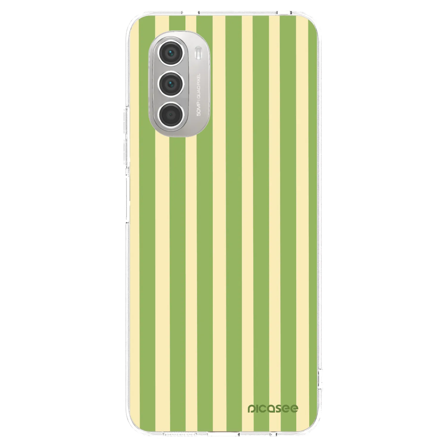 Picasee silikonska prozirna maskica za Motorola Moto G51 - Lines Matcha