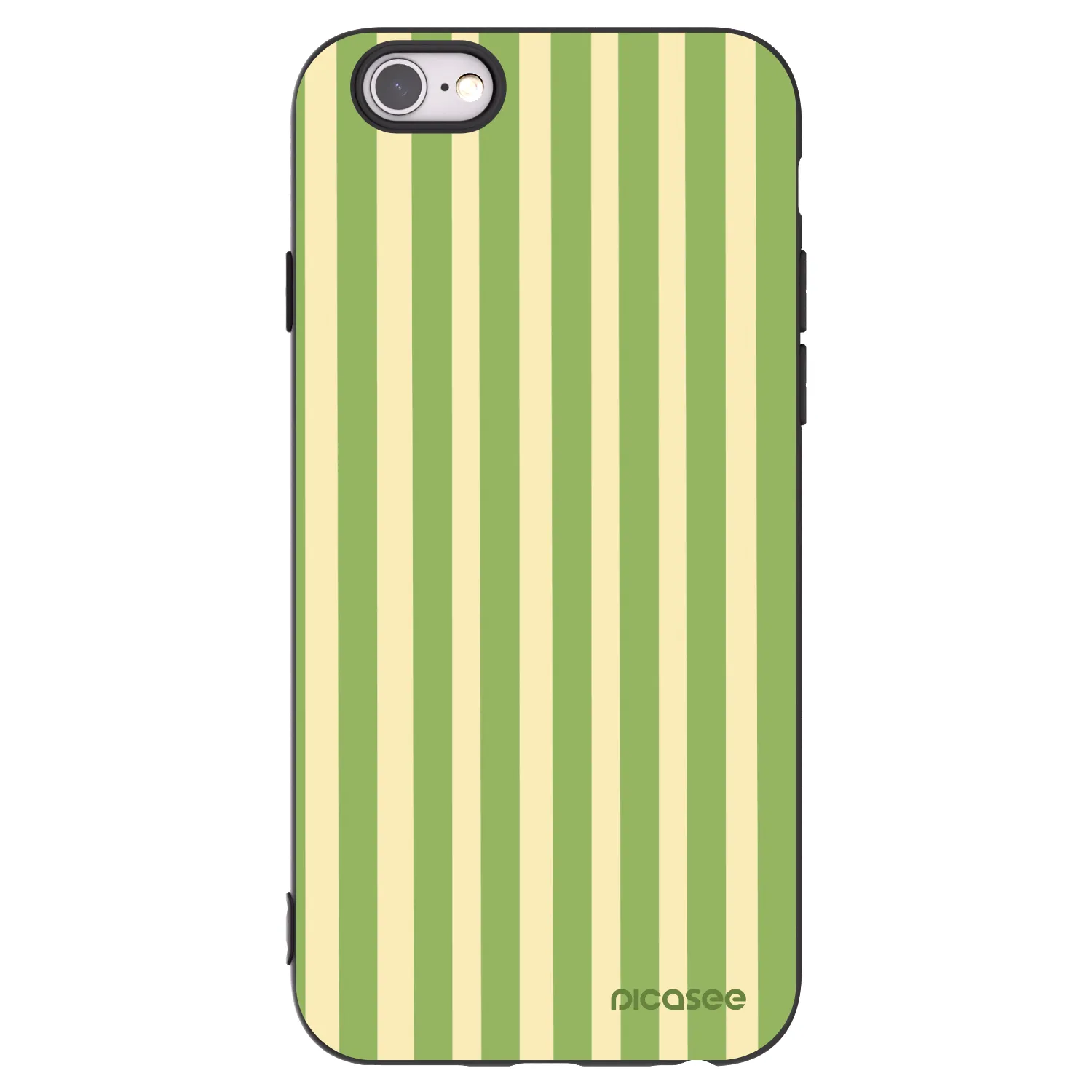 Picasee crna silikonska maskica za Apple iPhone 6/6S - Lines Matcha