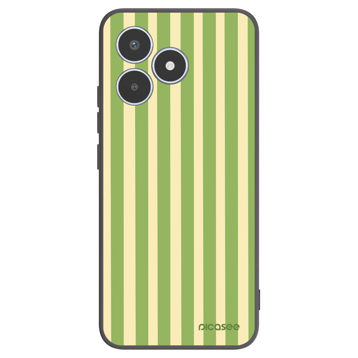 Picasee crna silikonska maskica za Realme C53 - Lines Matcha