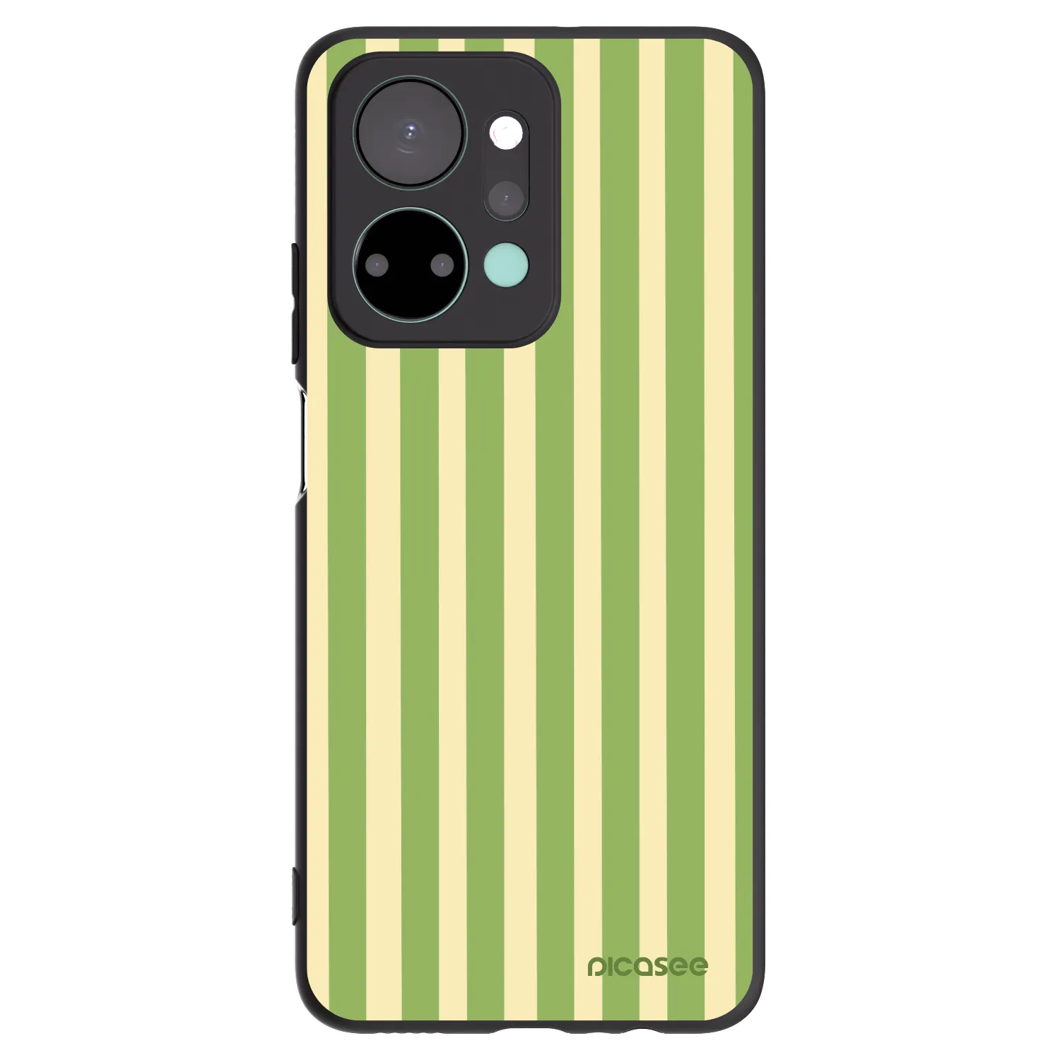 Picasee crna silikonska maskica za Honor X7a - Lines Matcha