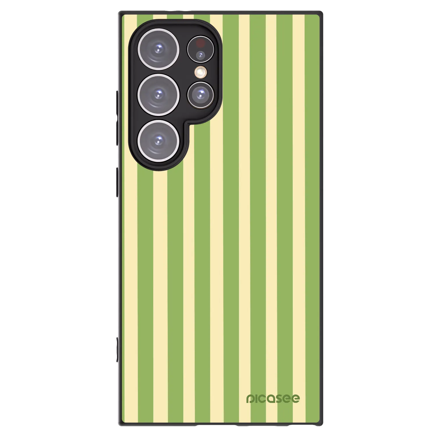 Picasee crna silikonska maskica za Samsung Galaxy S24 Ultra S928B 5G - Lines Matcha