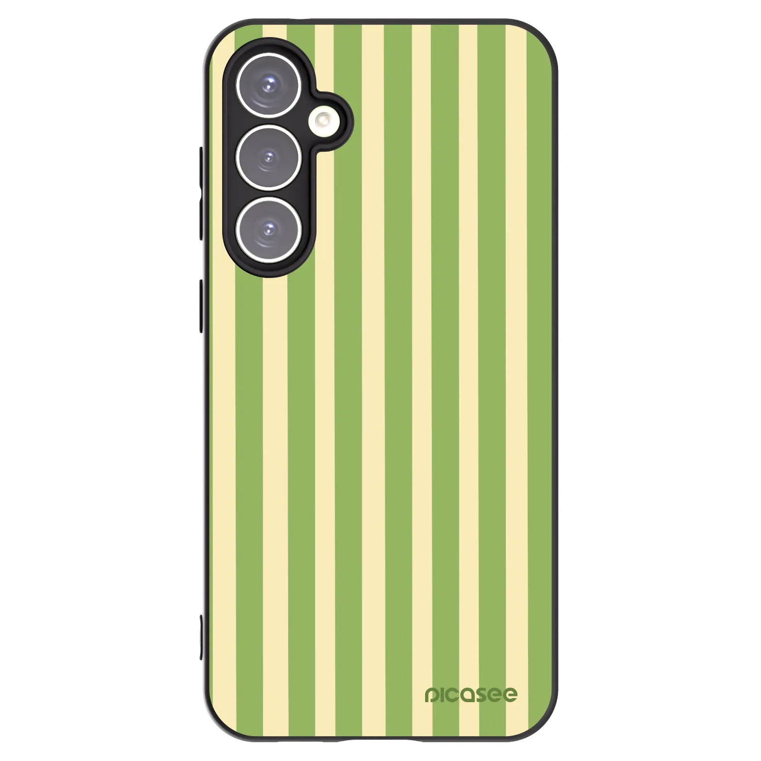 Picasee crna silikonska maskica za Samsung Galaxy S23 FE S711B - Lines Matcha