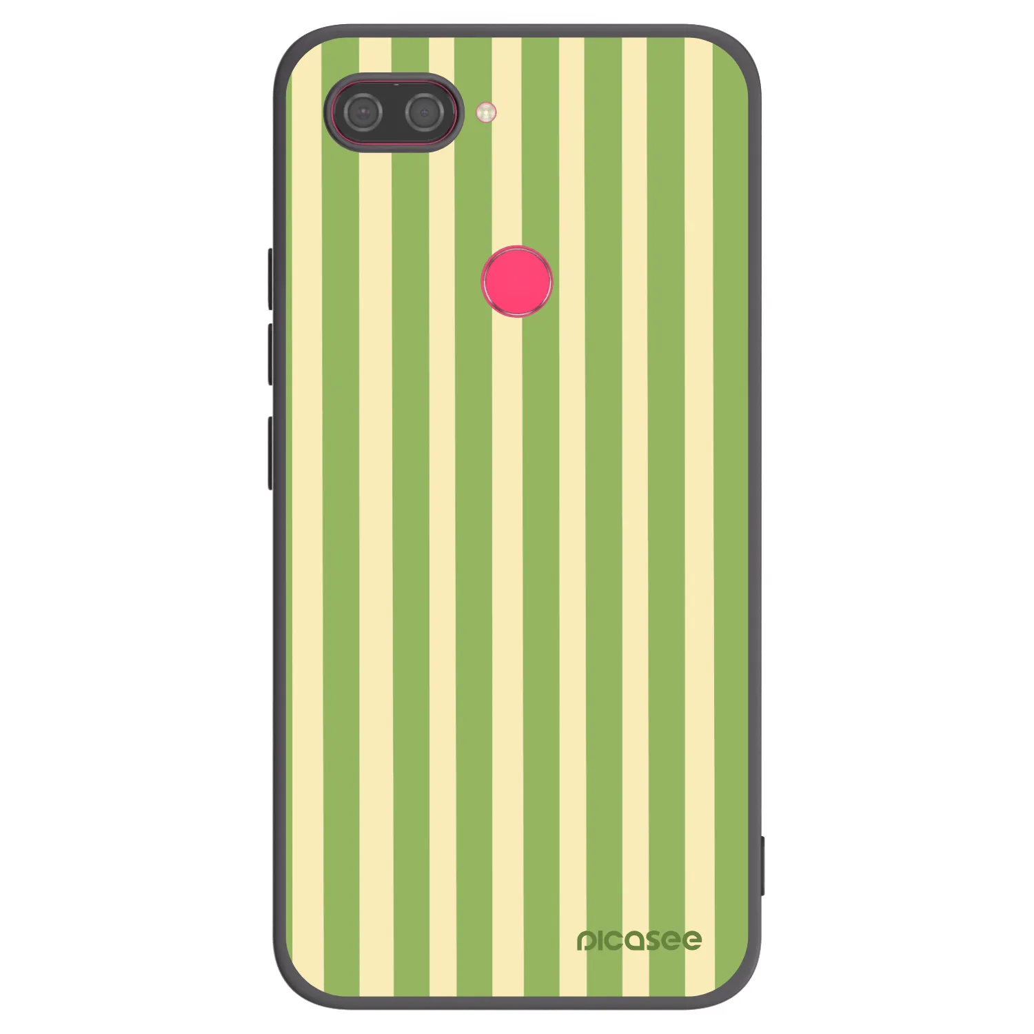 Picasee crna silikonska maskica za Xiaomi Mi 8 Lite - Lines Matcha