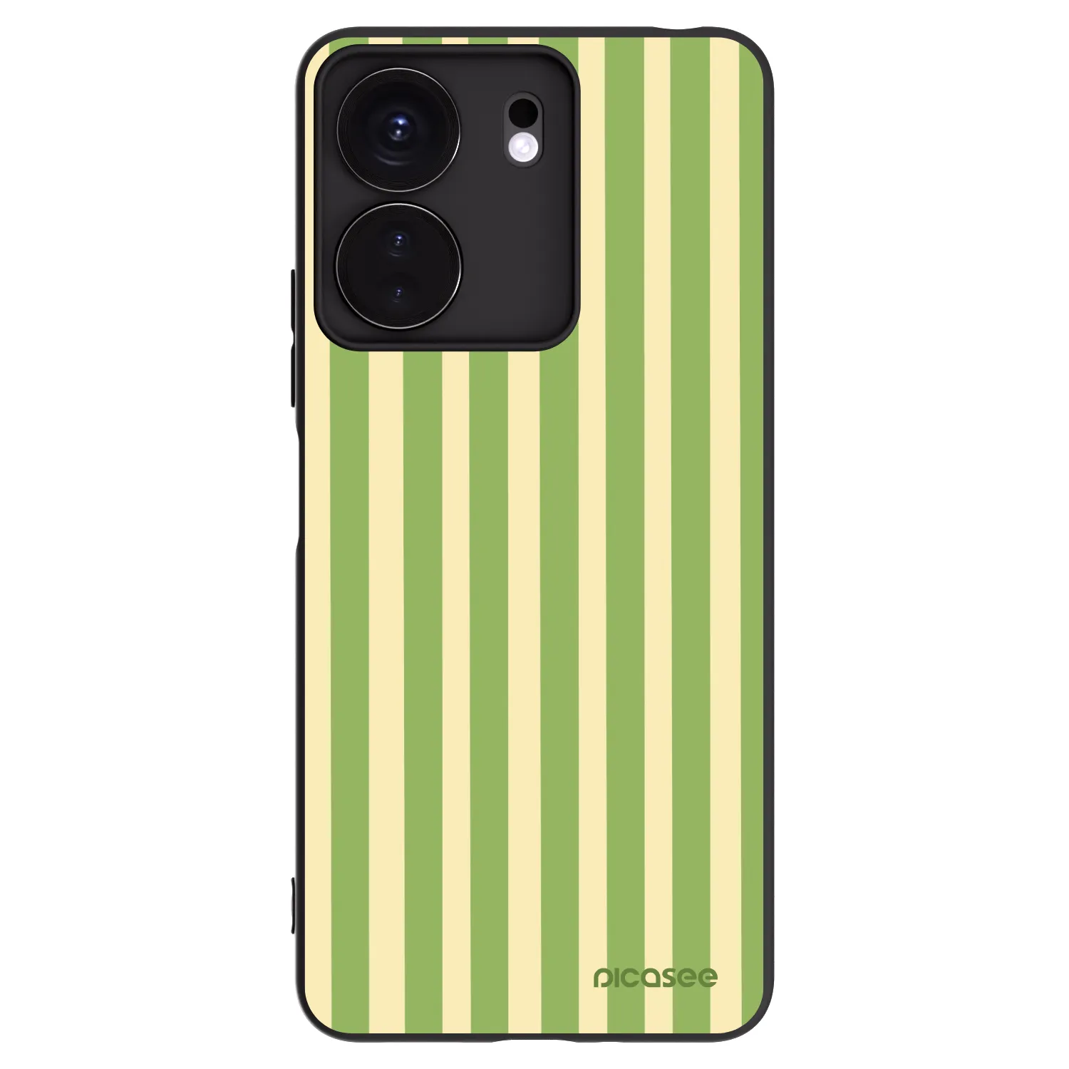 Picasee crna silikonska maskica za Xiaomi Redmi 13C 4G - Lines Matcha