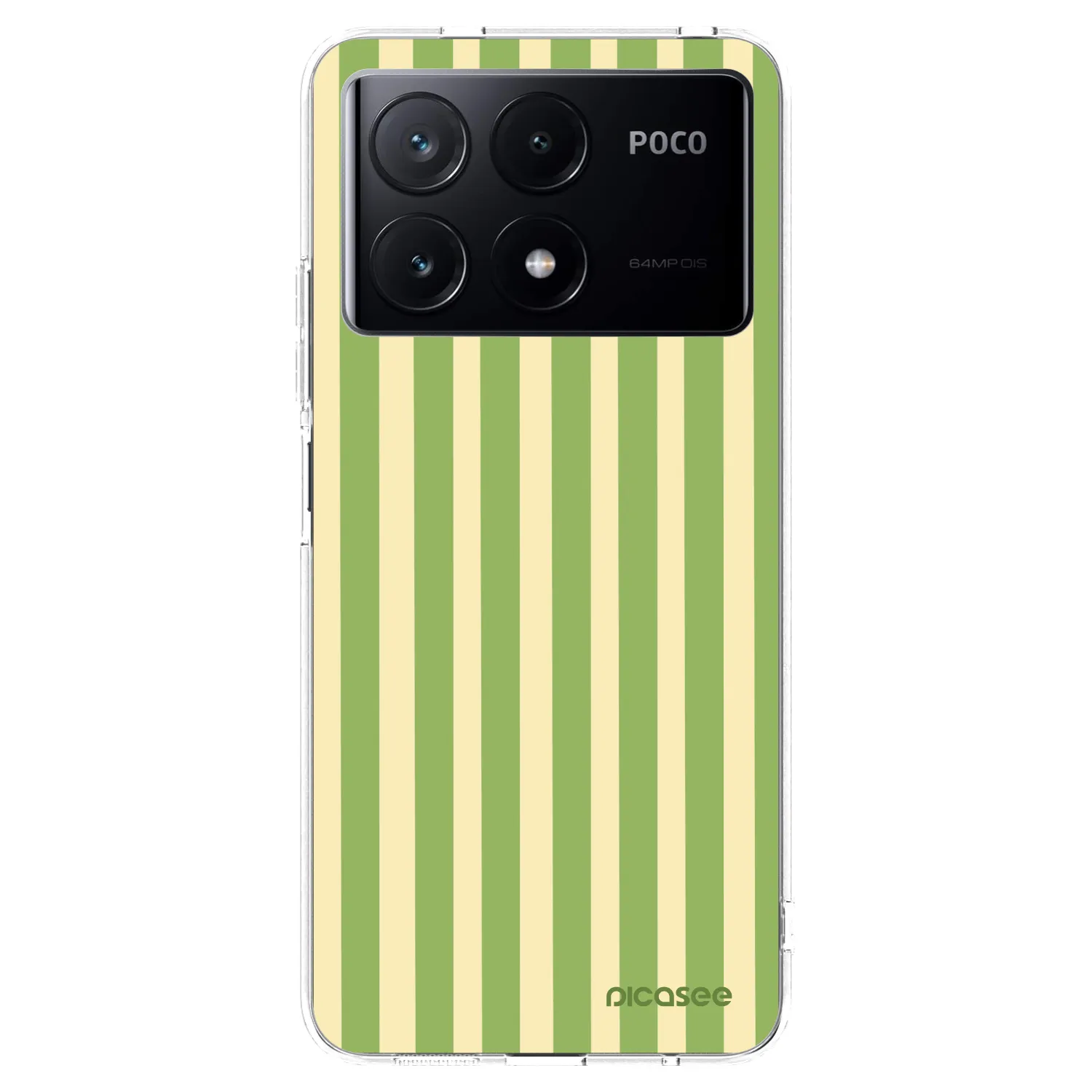Picasee silikonska prozirna maskica za Xiaomi Poco X6 Pro - Lines Matcha