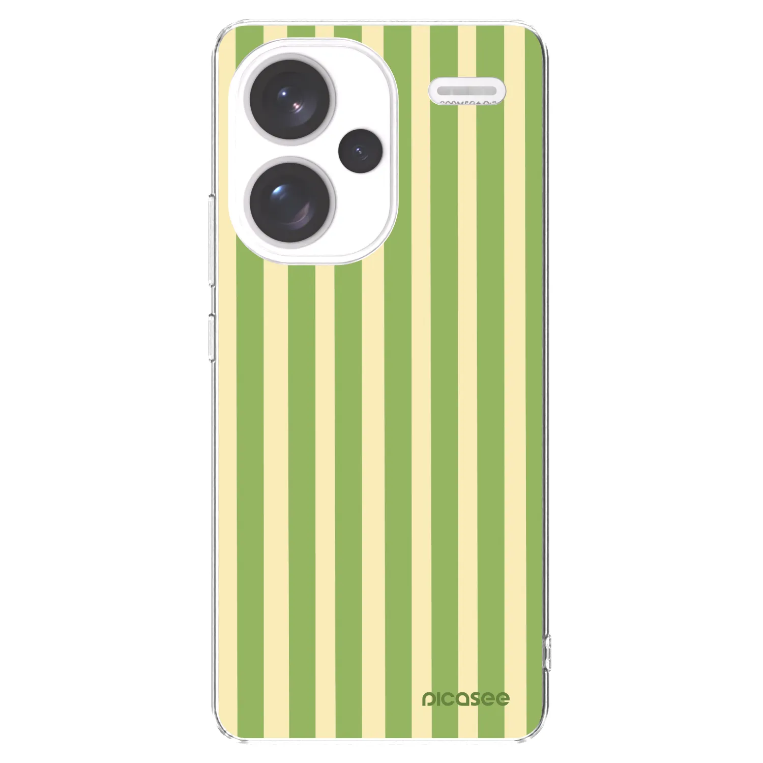 Picasee silikonska prozirna maskica za Xiaomi Redmi Note 13 Pro+ 5G - Lines Matcha