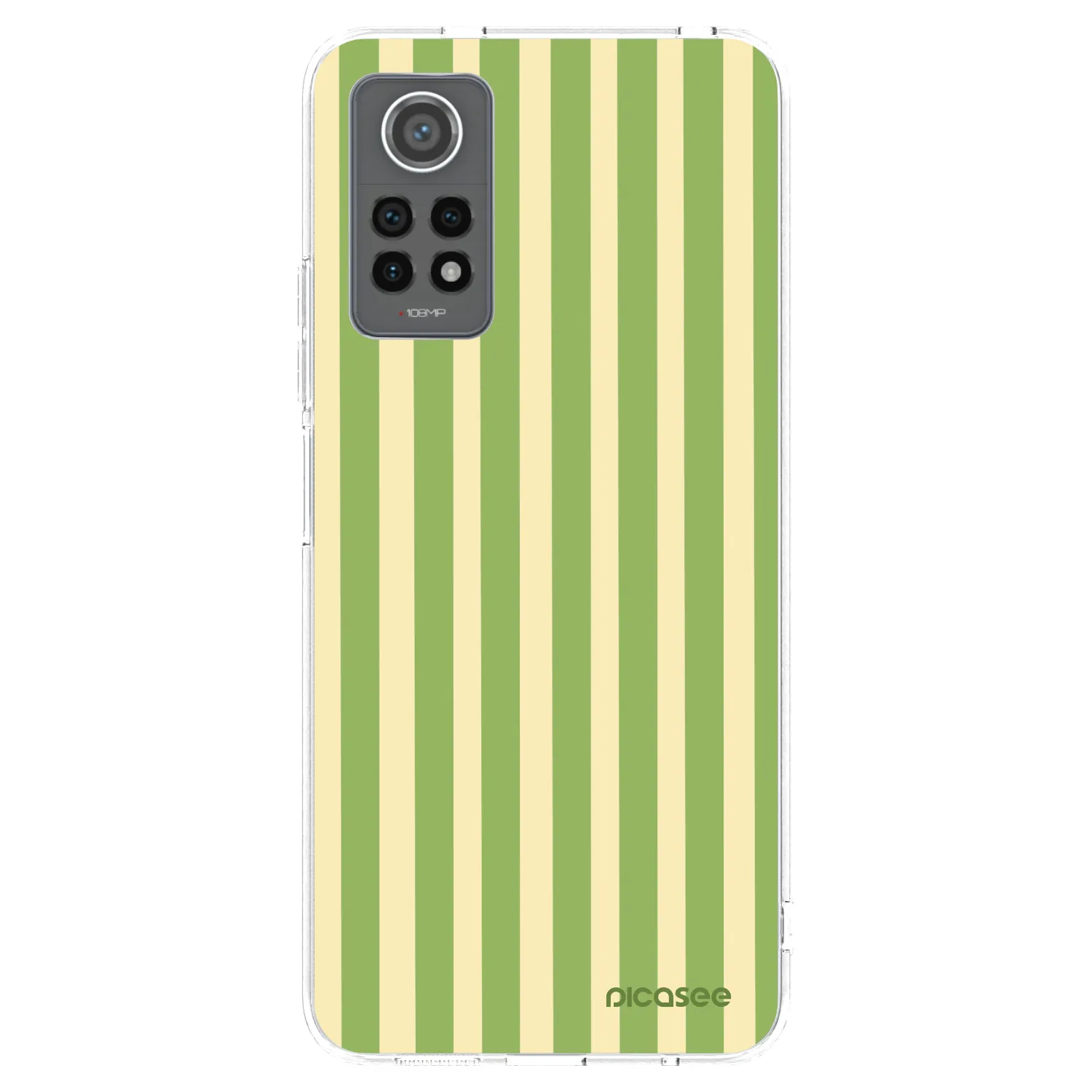 Picasee silikonska prozirna maskica za Xiaomi Redmi Note 12 Pro 4G - Lines Matcha