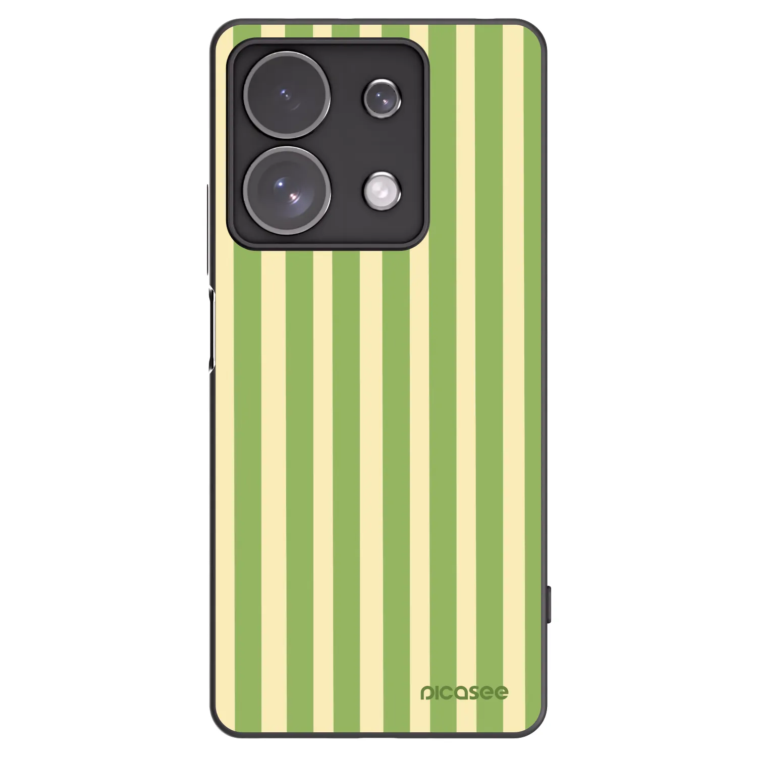 Picasee crna silikonska maskica za Xiaomi Redmi Note 13 Pro 4G - Lines Matcha