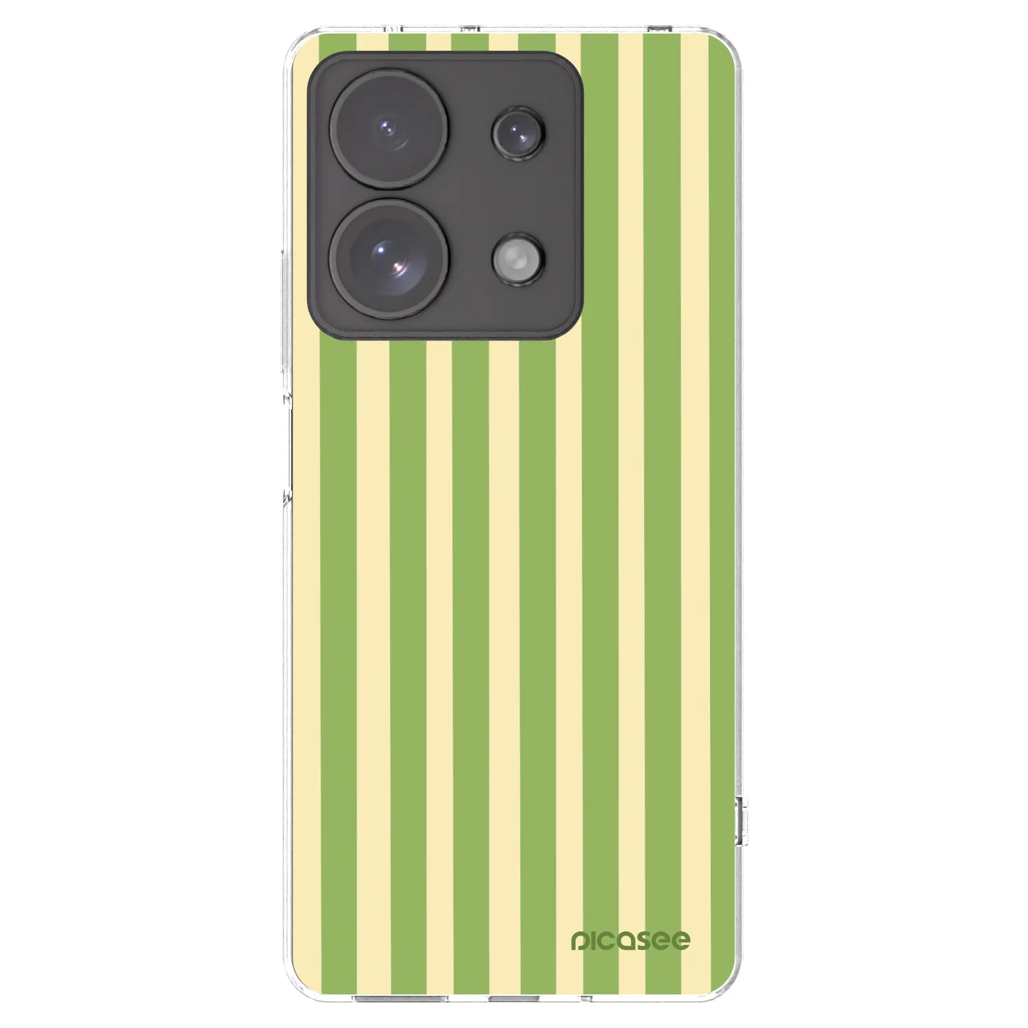 Picasee silikonska prozirna maskica za Xiaomi Redmi Note 13 Pro 4G - Lines Matcha