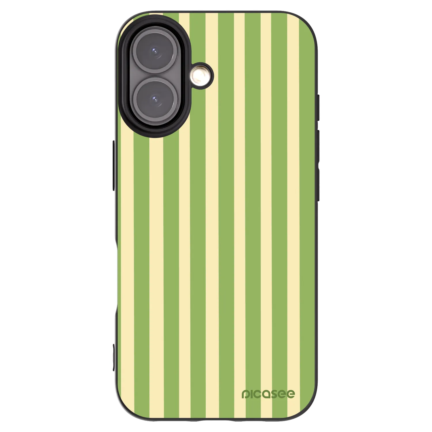 Picasee crna silikonska maskica za Apple iPhone 16 - Lines Matcha