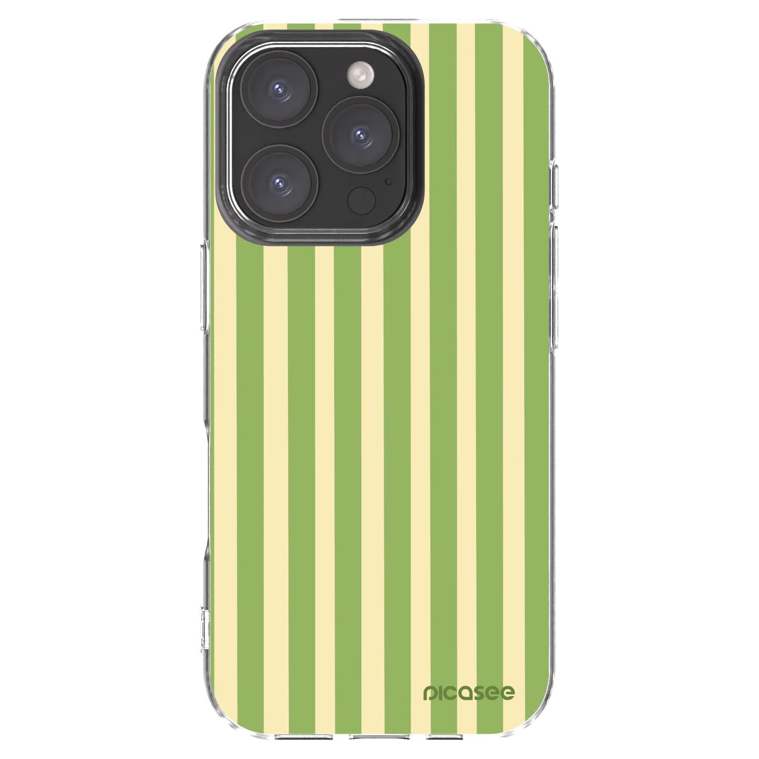 Picasee silikonska prozirna maskica za Apple iPhone 16 Pro - Lines Matcha