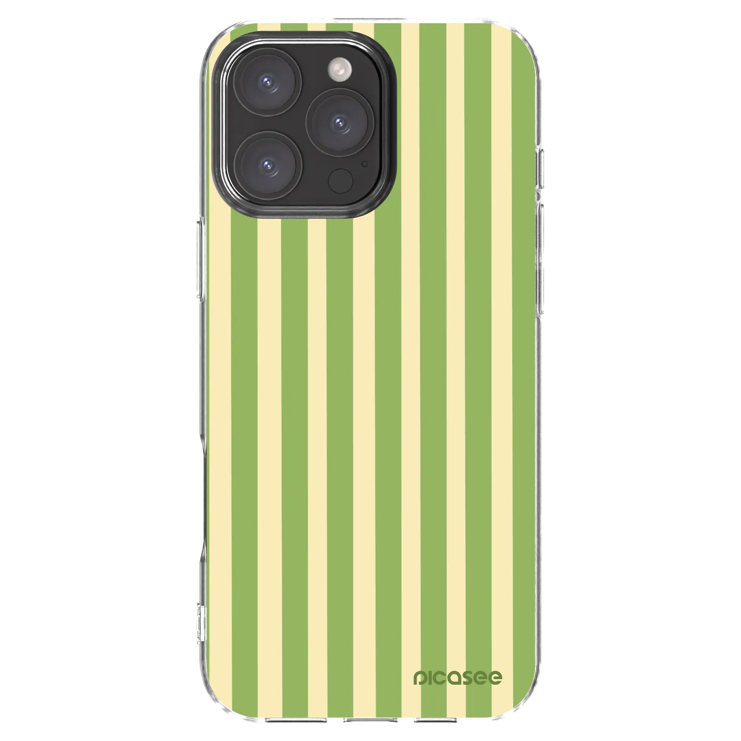 Picasee silikonska prozirna maskica za Apple iPhone 16 Pro Max - Lines Matcha