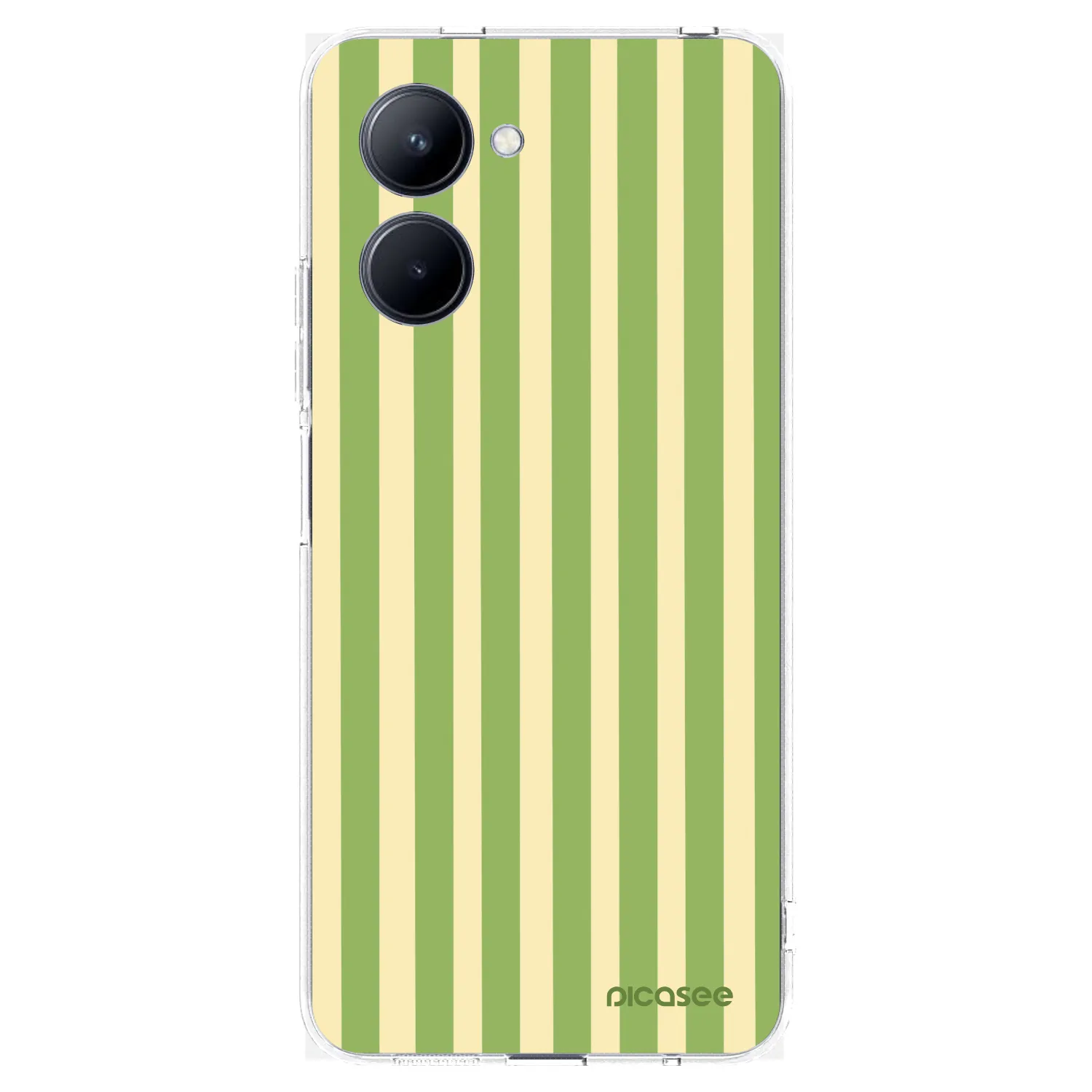 Picasee silikonska prozirna maskica za Realme C33 (2023) - Lines Matcha