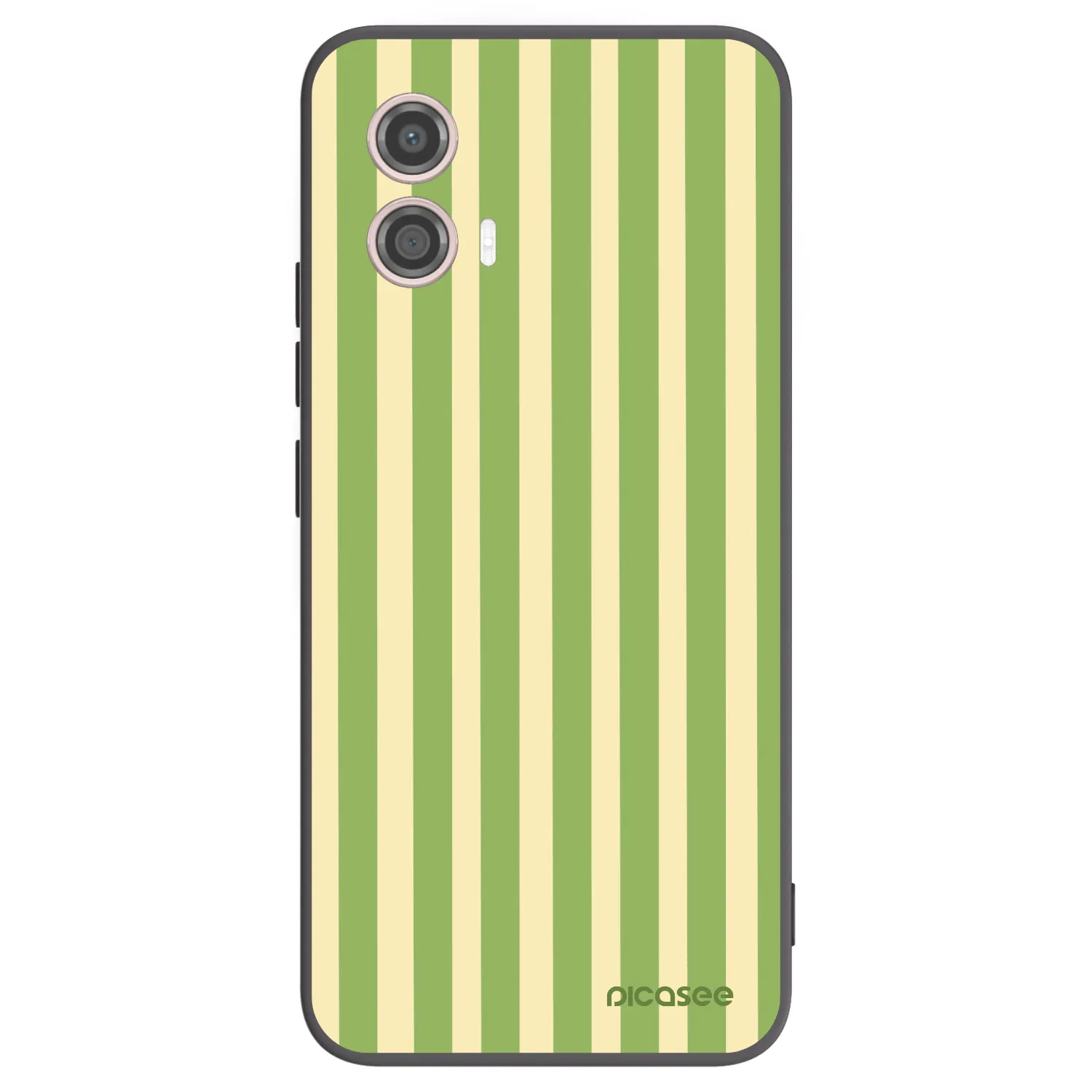 Picasee crna silikonska maskica za Motorola Moto G53 5G - Lines Matcha