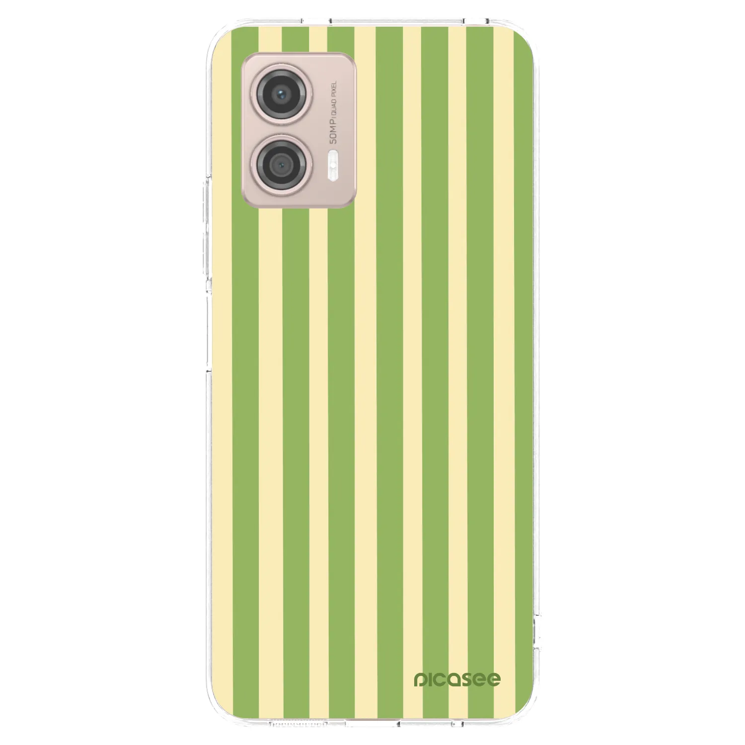 Picasee silikonska prozirna maskica za Motorola Moto G53 5G - Lines Matcha