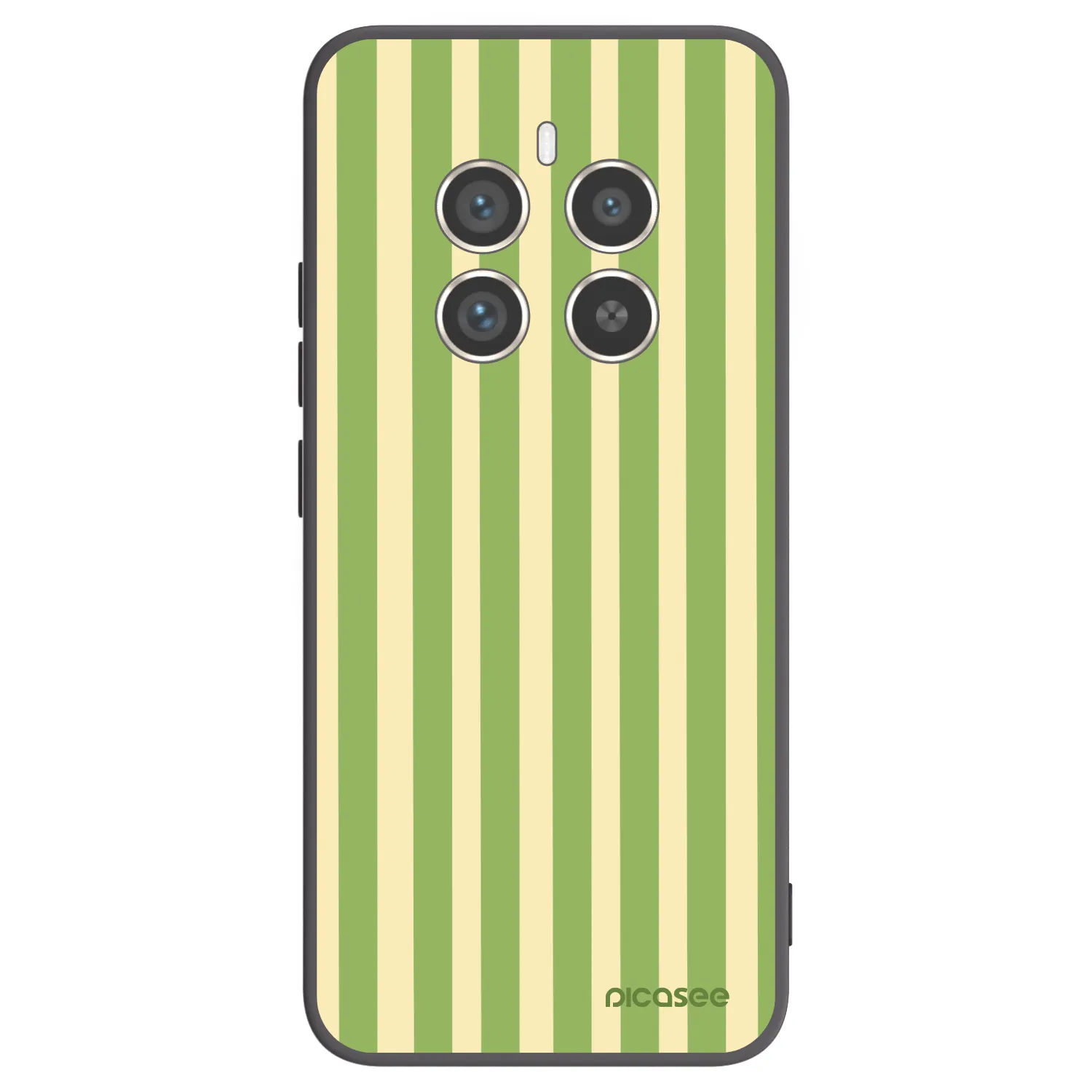 Picasee crna silikonska maskica za Realme 12 Pro 5G - Lines Matcha