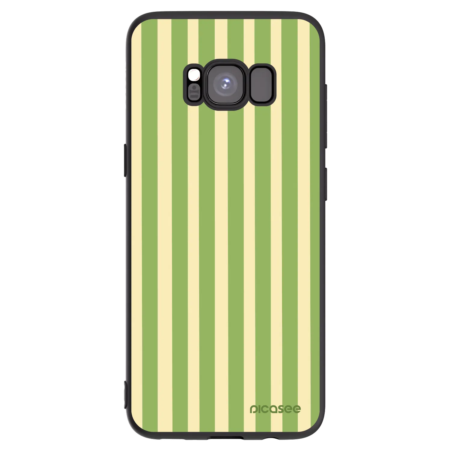 Picasee crna silikonska maskica za Samsung Galaxy S8 G950F - Lines Matcha