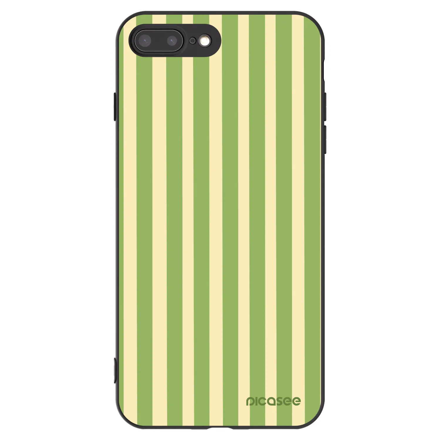 Picasee crna silikonska maskica za Apple iPhone 8 Plus - Lines Matcha