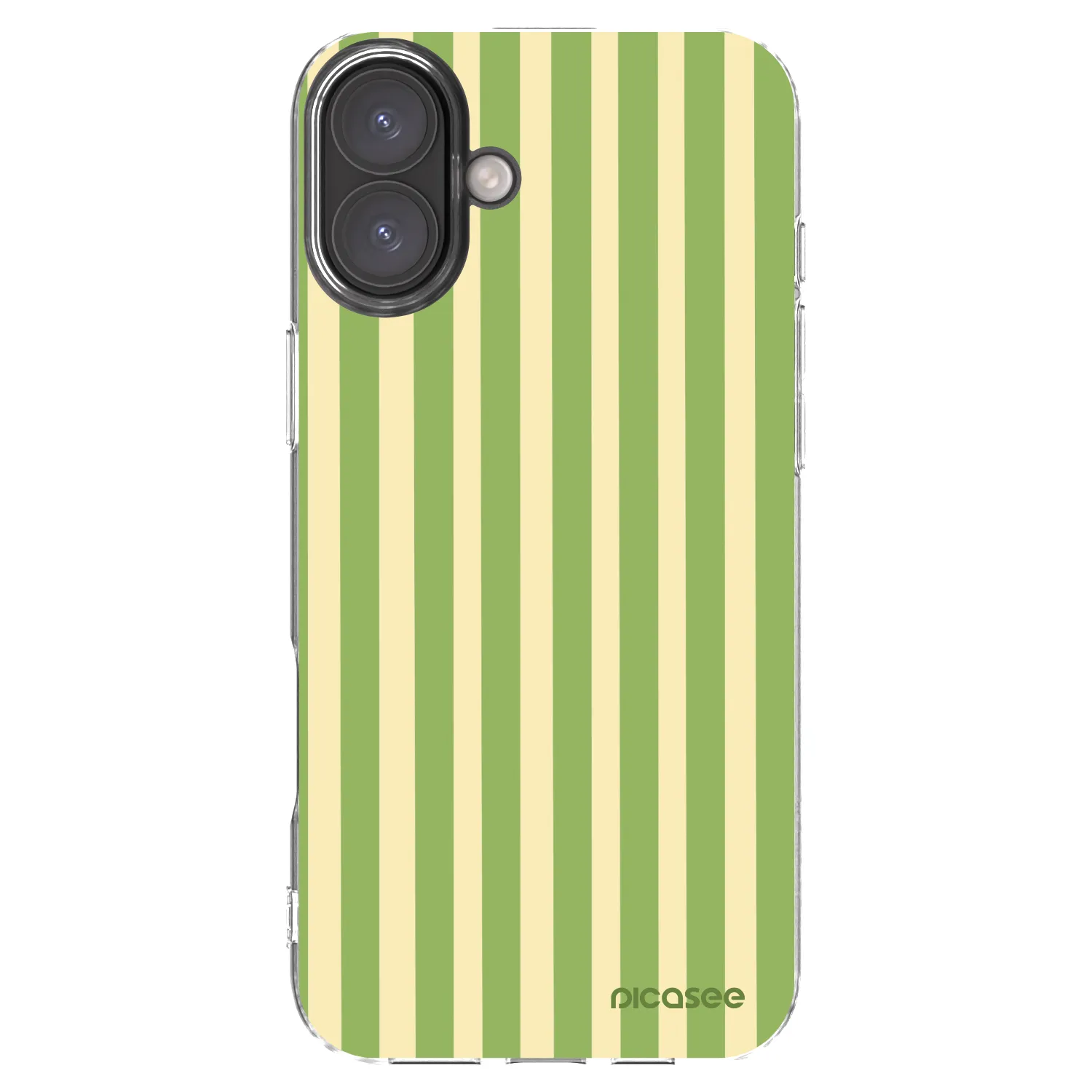 Picasee silikonska prozirna maskica za Apple iPhone 16 Plus - Lines Matcha