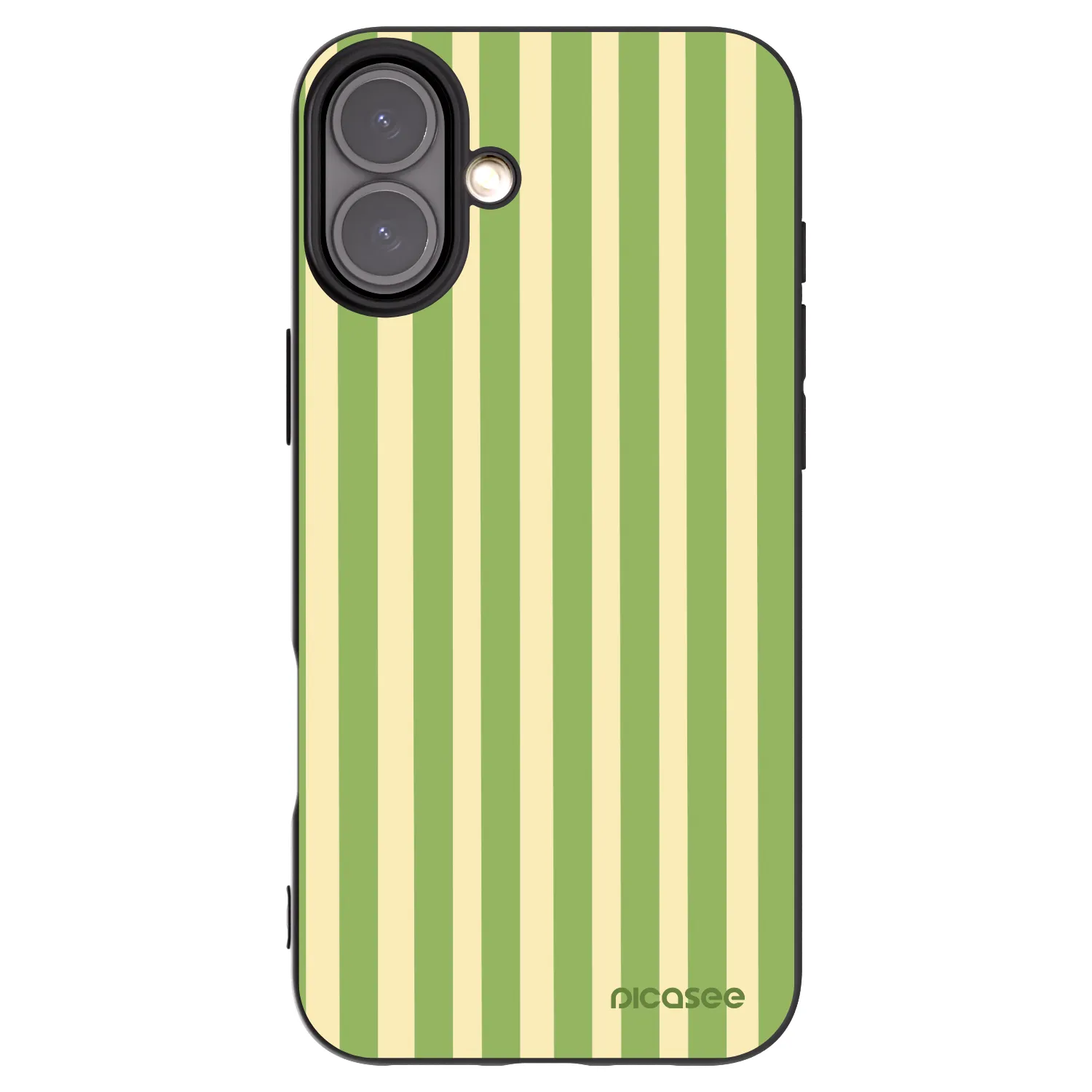 Picasee crna silikonska maskica za Apple iPhone 16 Plus - Lines Matcha