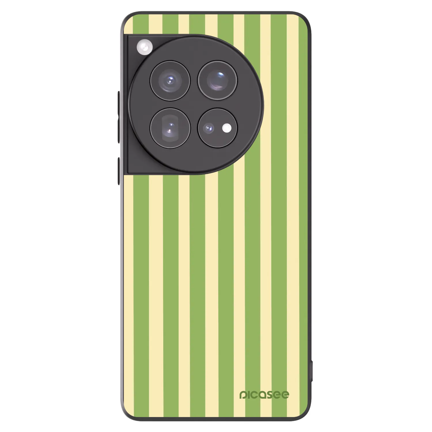 Picasee crna silikonska maskica za OnePlus 12 5G - Lines Matcha