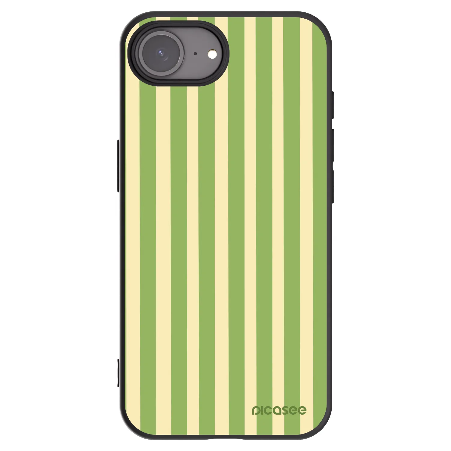 Picasee crna silikonska maskica za Apple iPhone 16e - Lines Matcha