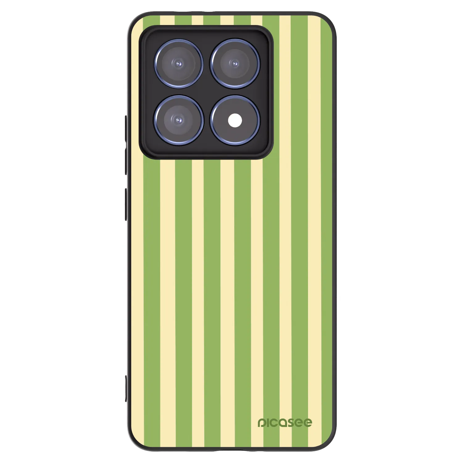 Picasee crna silikonska maskica za Xiaomi 14T Pro - Lines Matcha