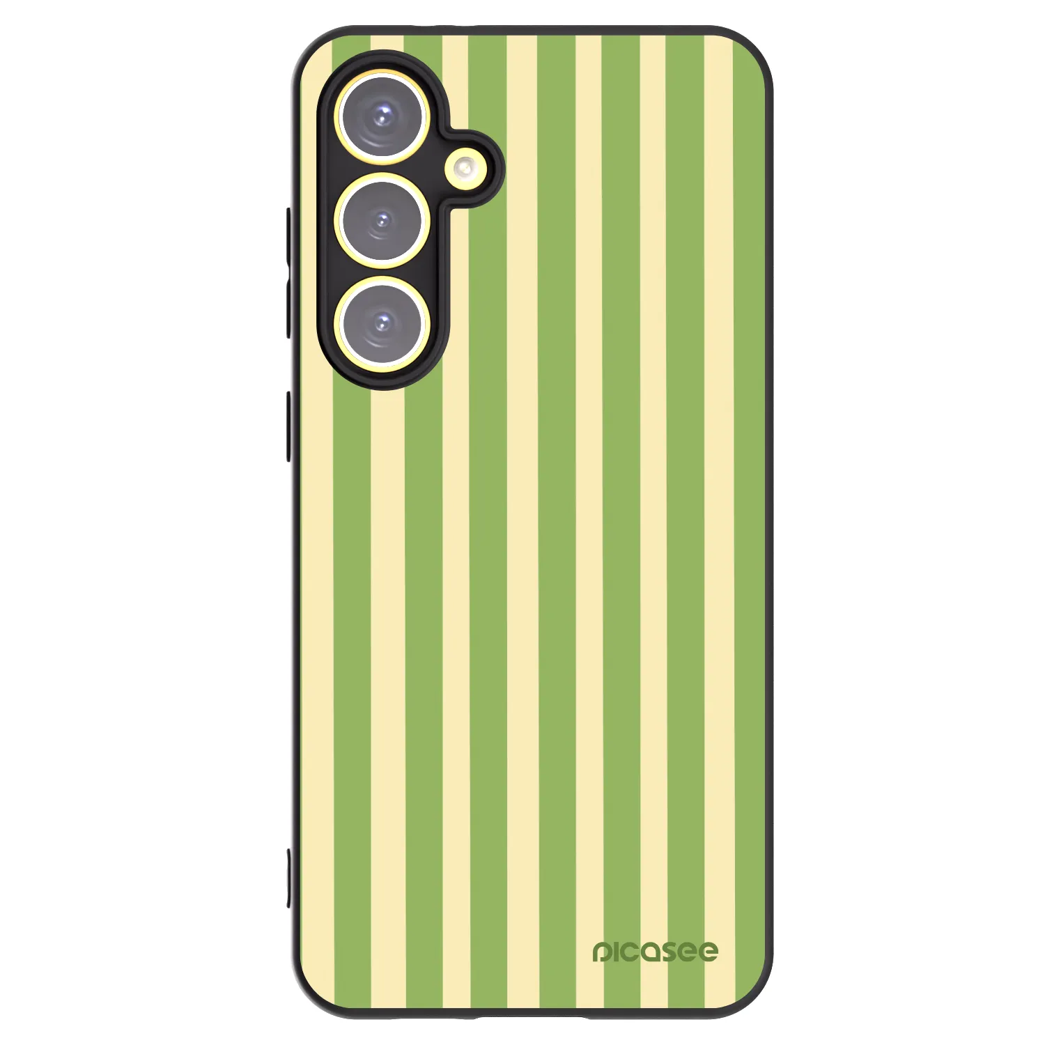 Picasee crna silikonska maskica za Samsung Galaxy S24 FE S721B - Lines Matcha