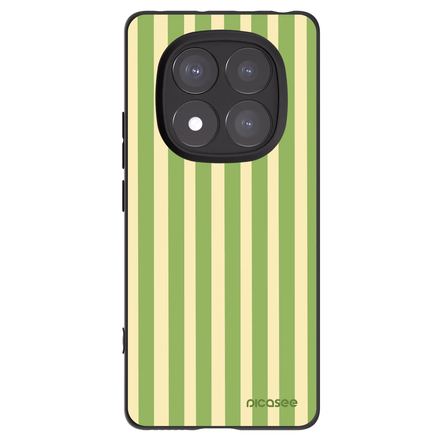 Picasee crna silikonska maskica za Xiaomi Redmi Note 14 Pro 5G - Lines Matcha