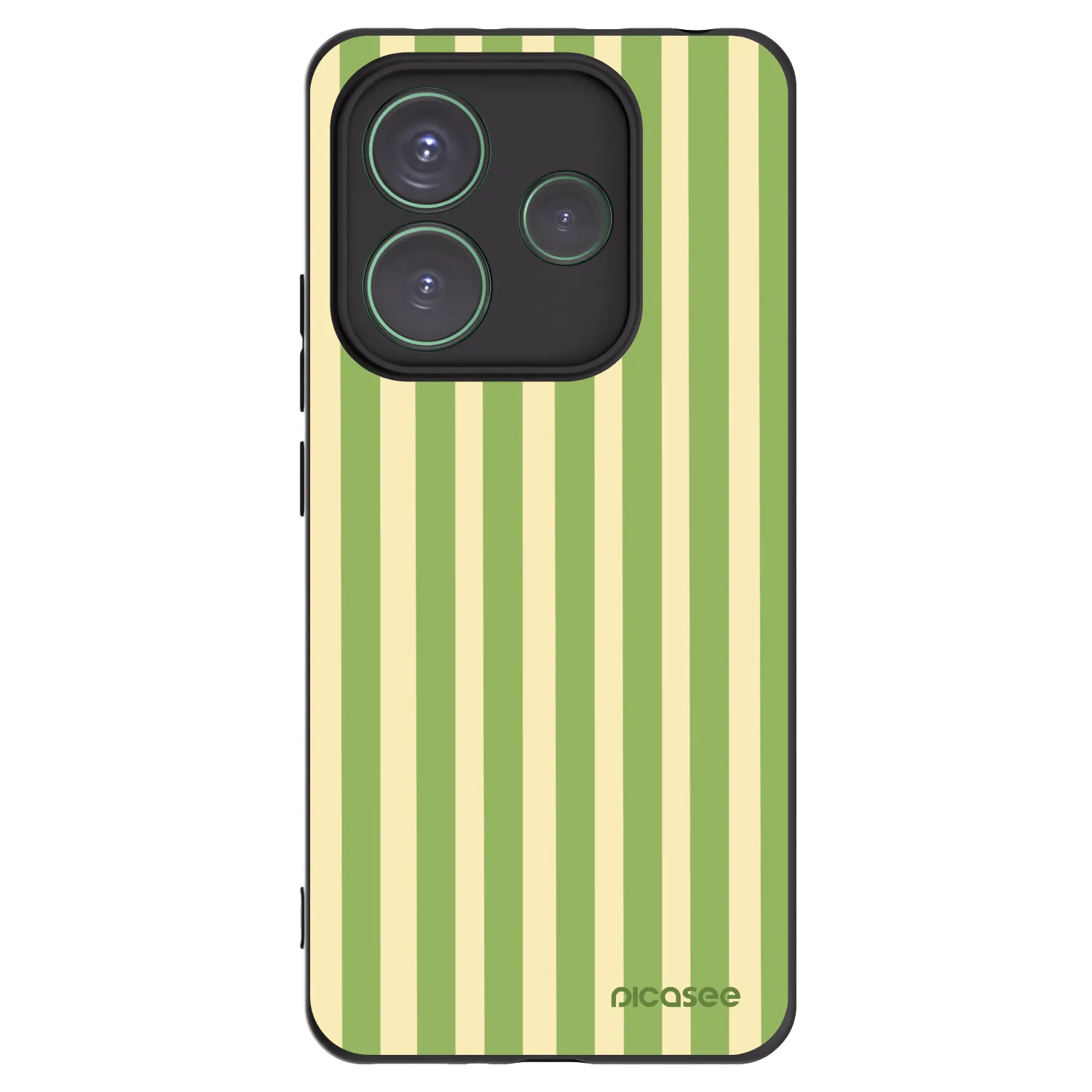 Picasee crna silikonska maskica za Xiaomi Redmi Note 14 5G - Lines Matcha