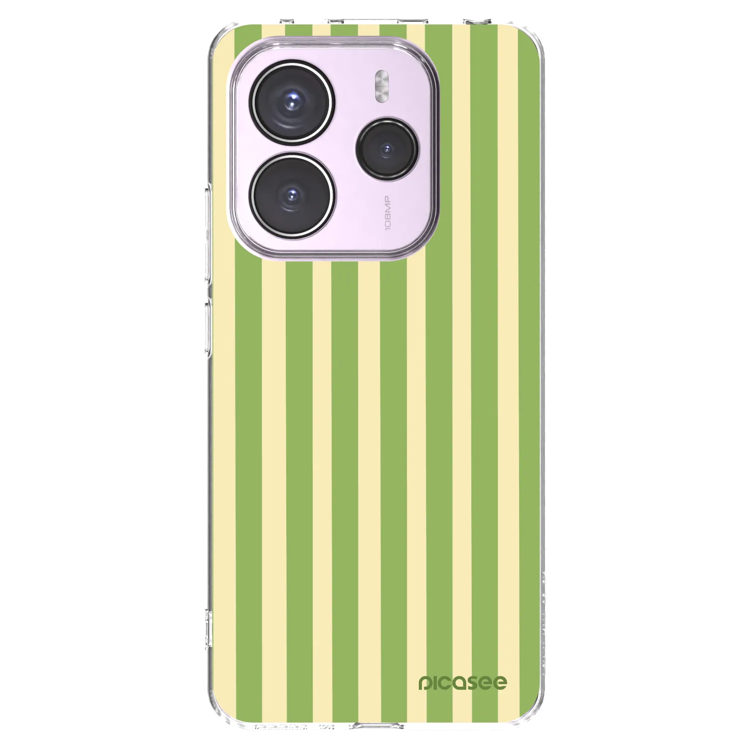 Picasee silikonska prozirna maskica za Xiaomi Redmi Note 14 5G - Lines Matcha