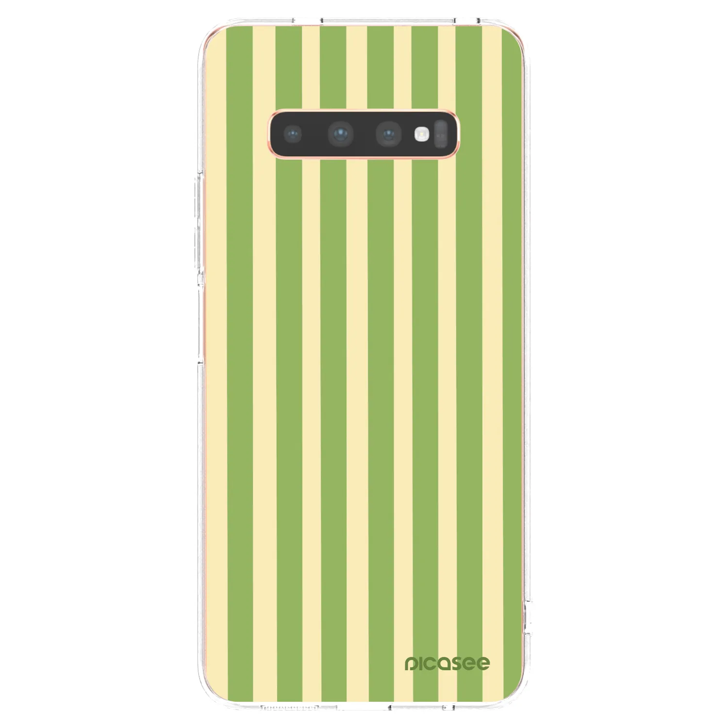Picasee silikonska prozirna maskica za Samsung Galaxy S10 Plus G975 - Lines Matcha