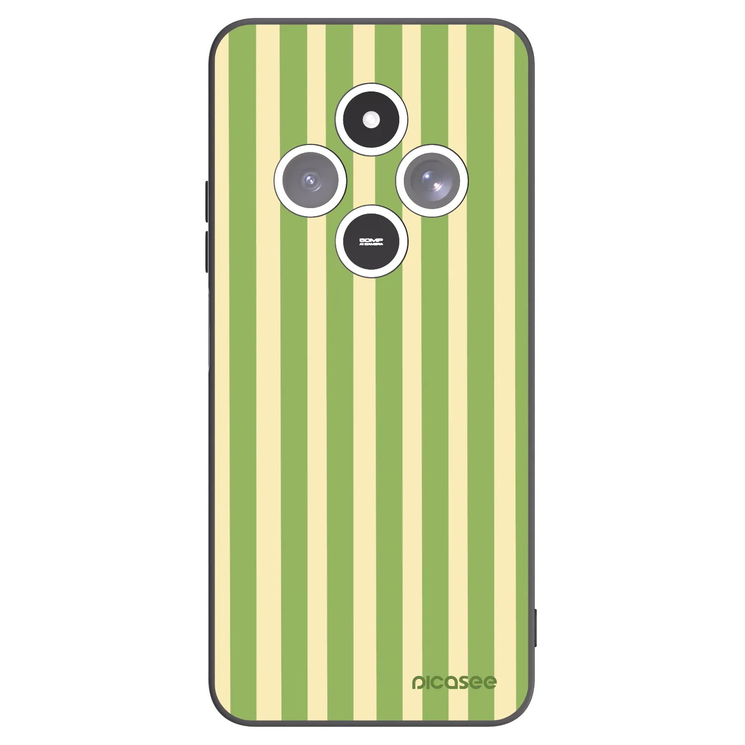 Picasee crna silikonska maskica za Xiaomi Redmi 14C - Lines Matcha
