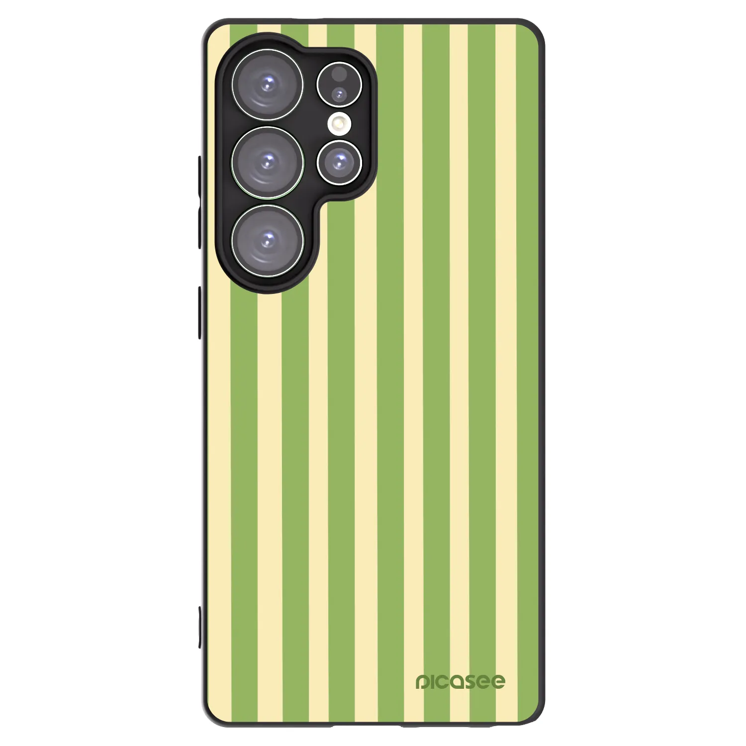 Picasee crna silikonska maskica za Samsung Galaxy S25 Ultra 5G - Lines Matcha