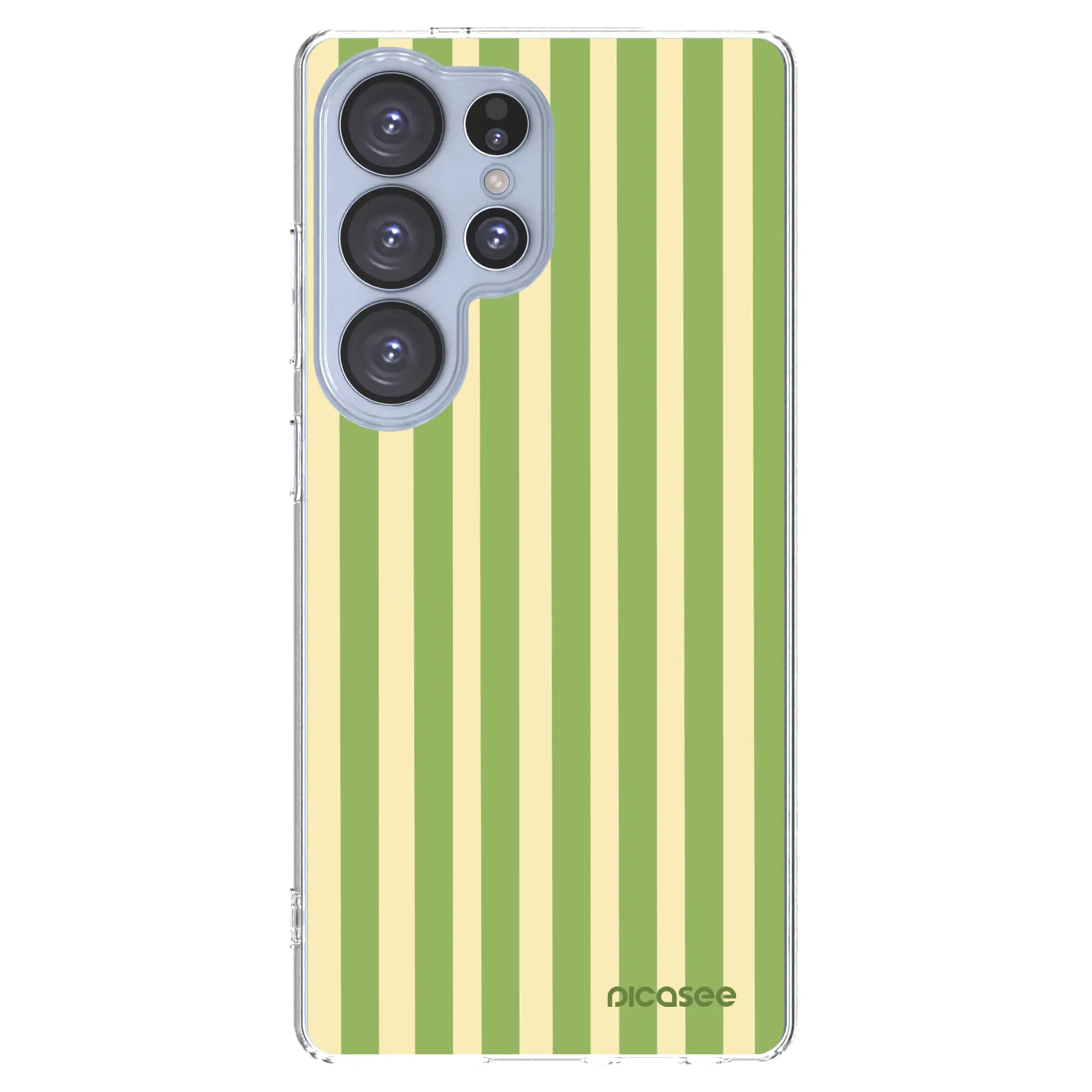 Picasee silikonska prozirna maskica za Samsung Galaxy S25 Ultra 5G - Lines Matcha