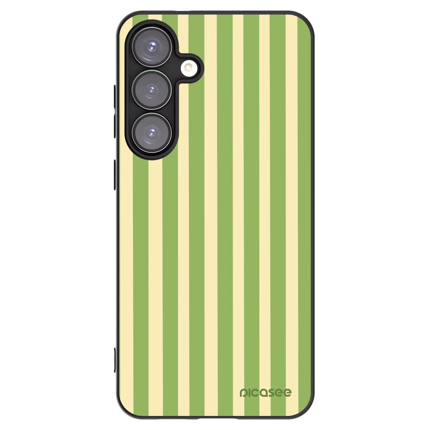 Picasee crna silikonska maskica za Samsung Galaxy S25+ 5G - Lines Matcha