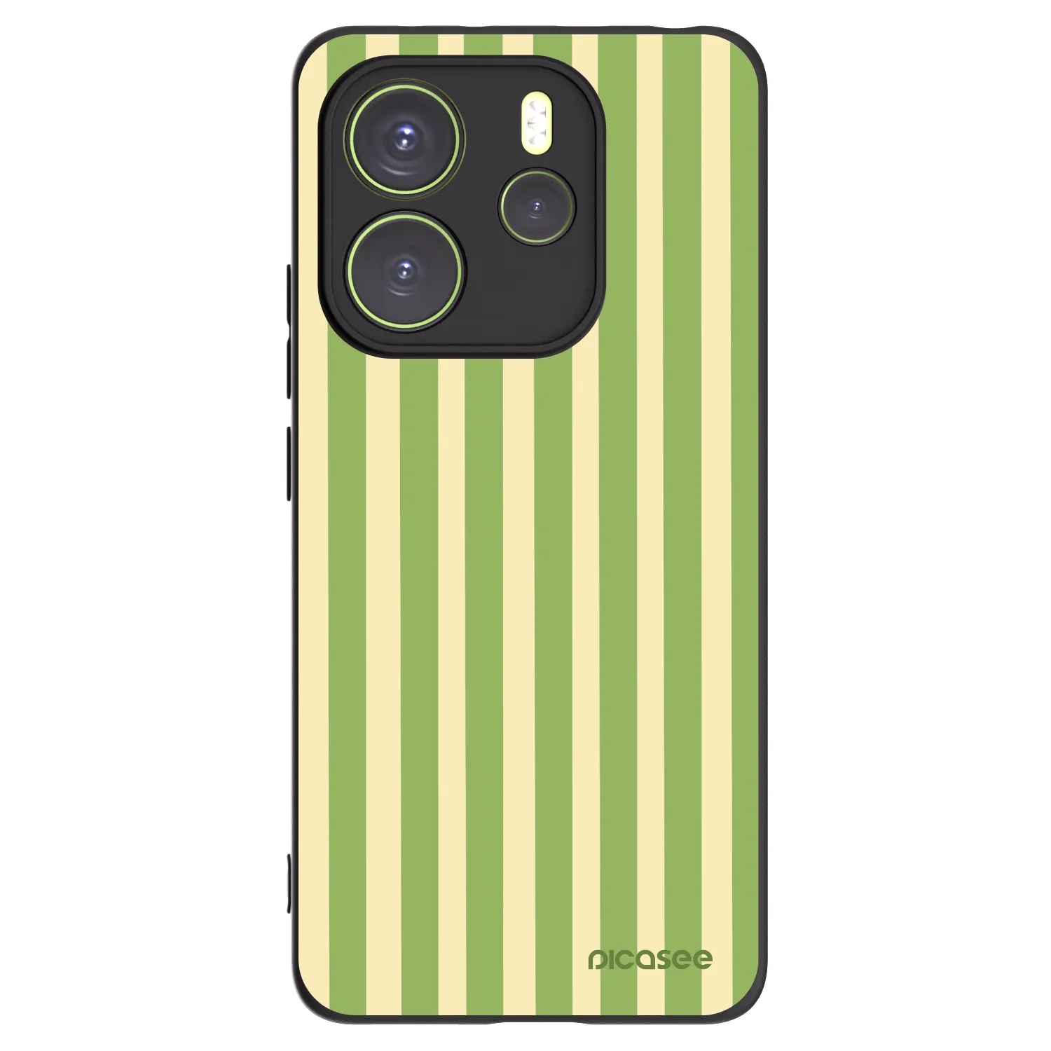 Picasee crna silikonska maskica za Xiaomi Redmi Note 14 4G - Lines Matcha