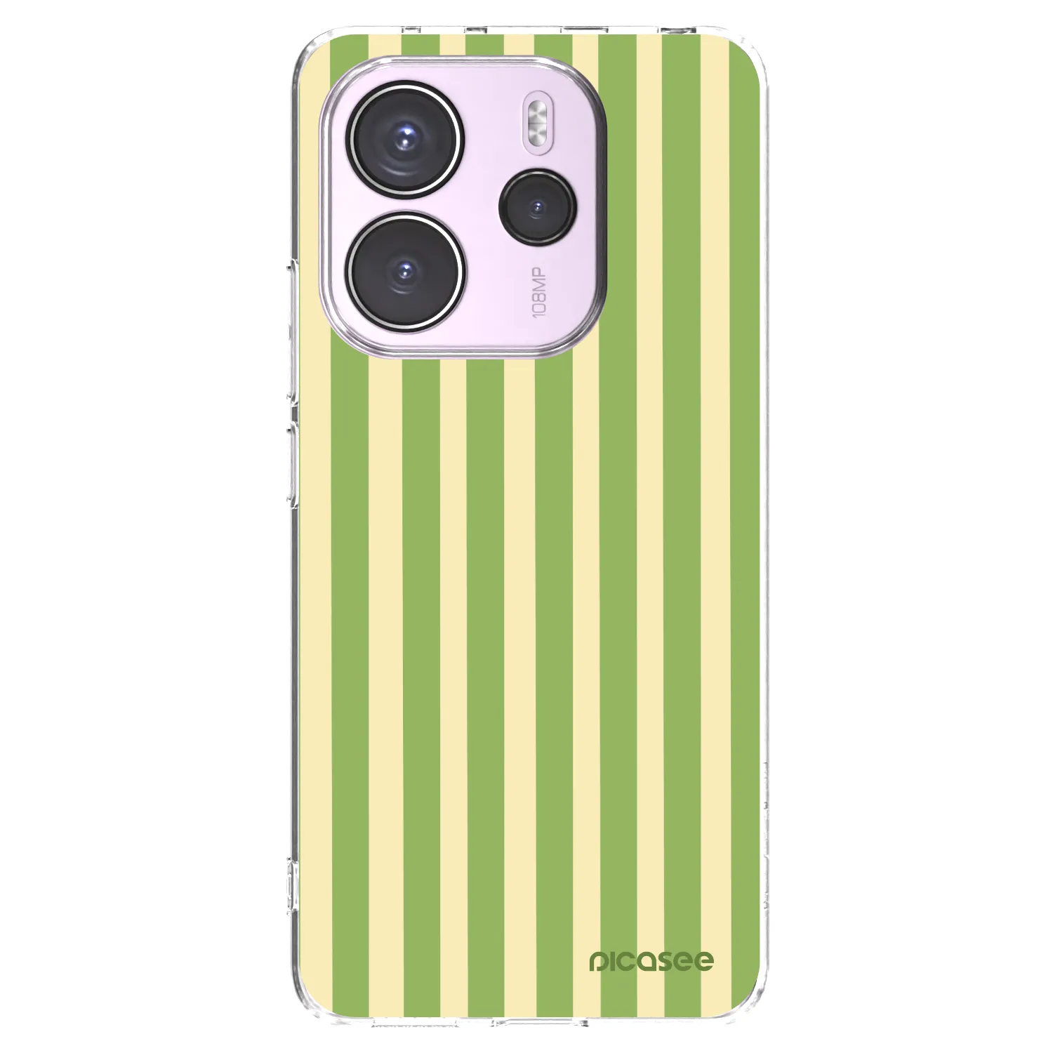 Picasee silikonska prozirna maskica za Xiaomi Redmi Note 14 4G - Lines Matcha